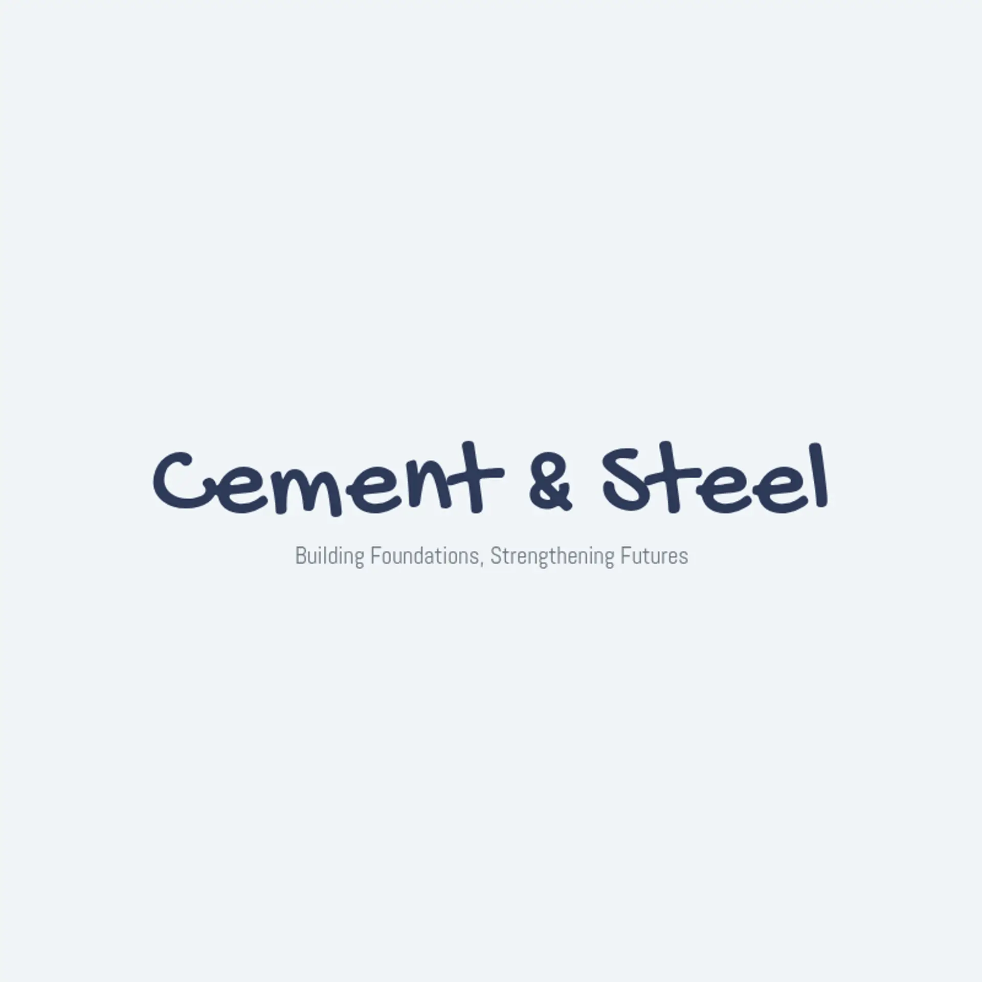 Cement & Steel logo for construction business
