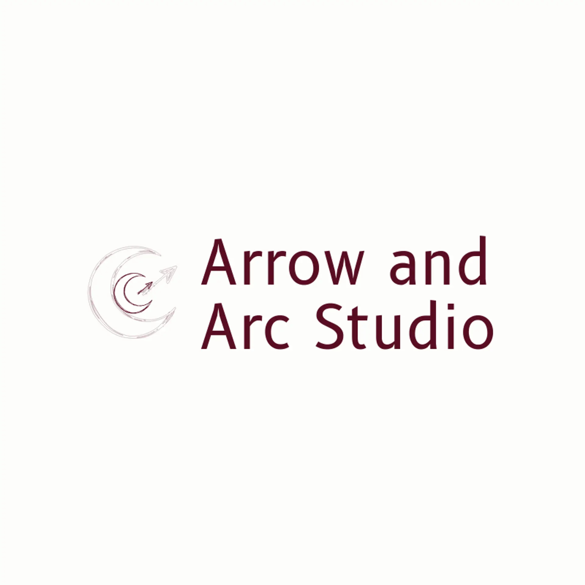 Arrow and Arc Studio logo for negative space