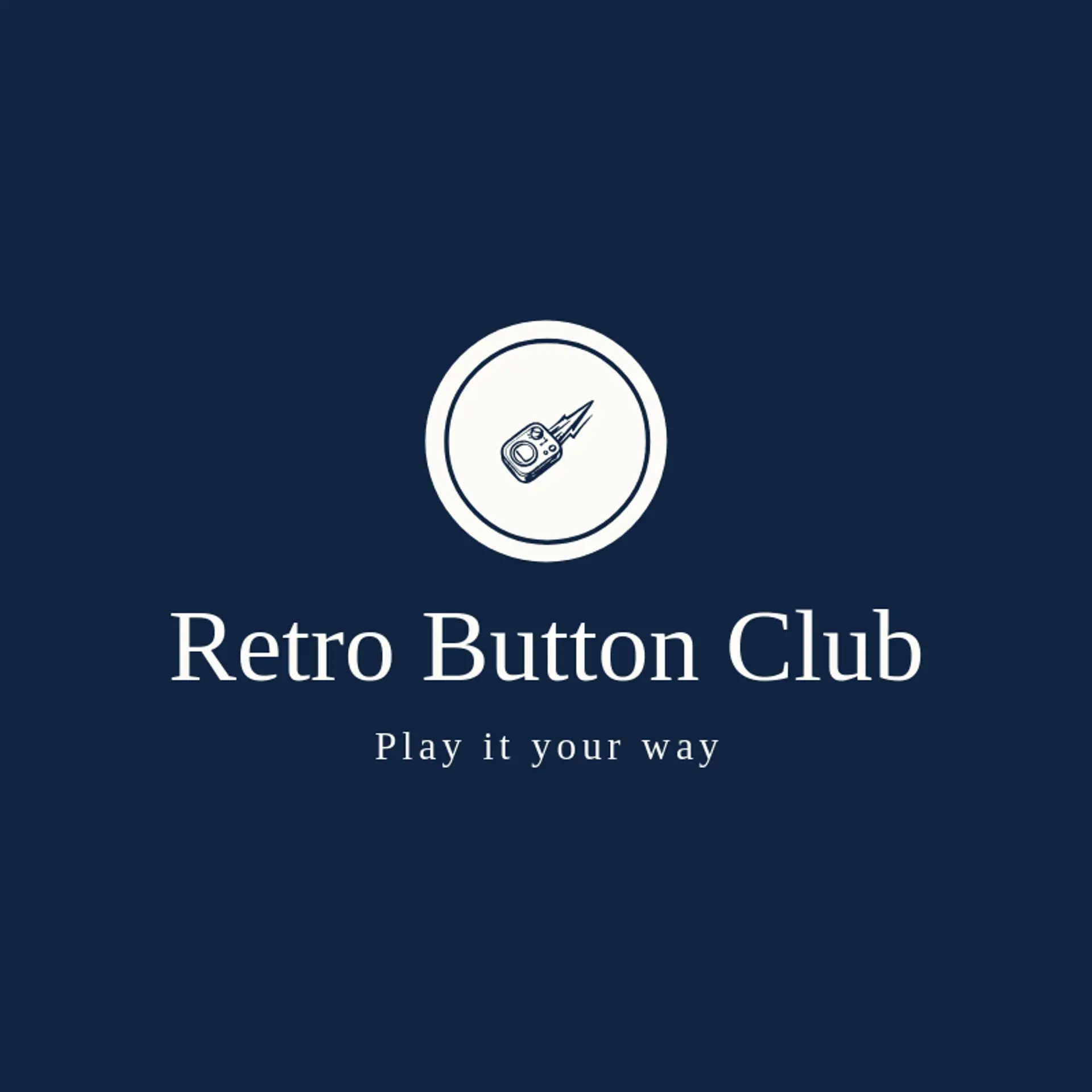 Retro Button Club logo for pixelated