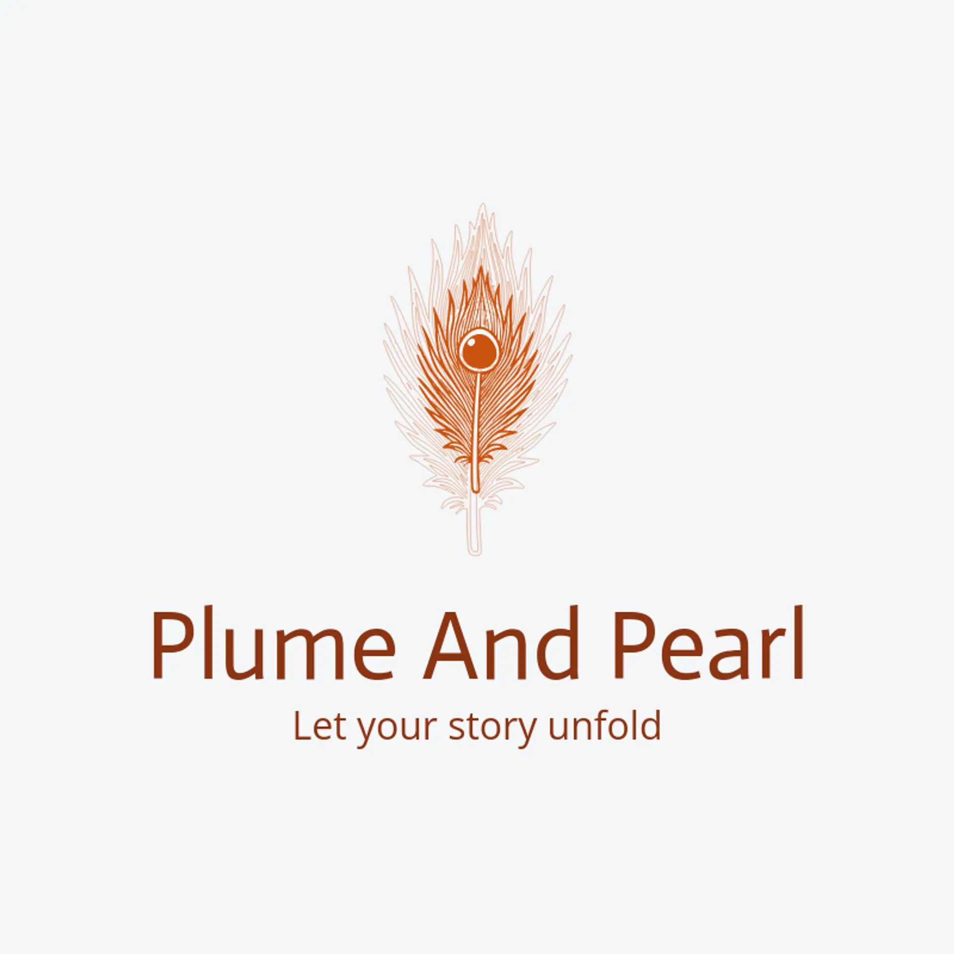 Plume And Pearl logo for peacock