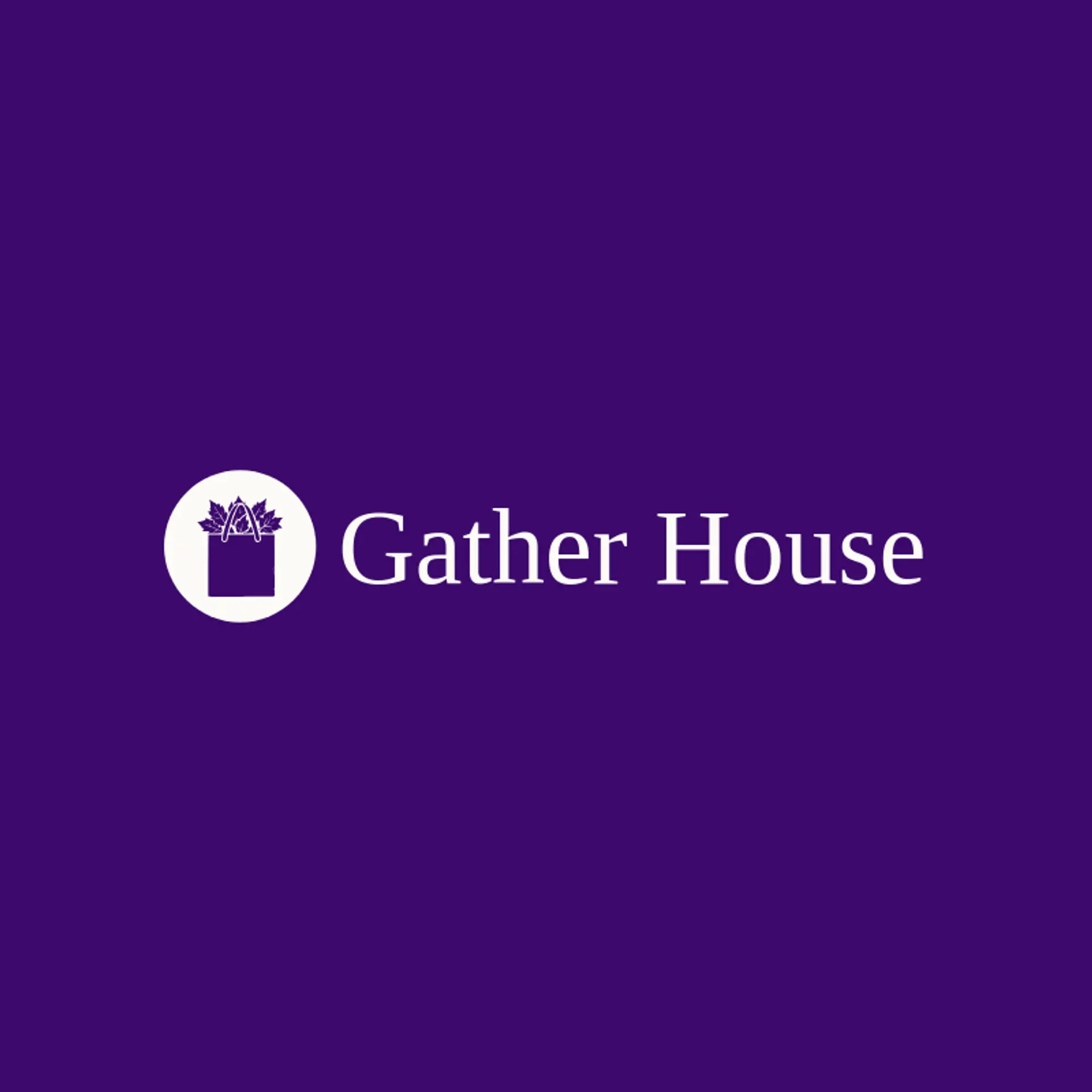Gather House logo for shopping bag
