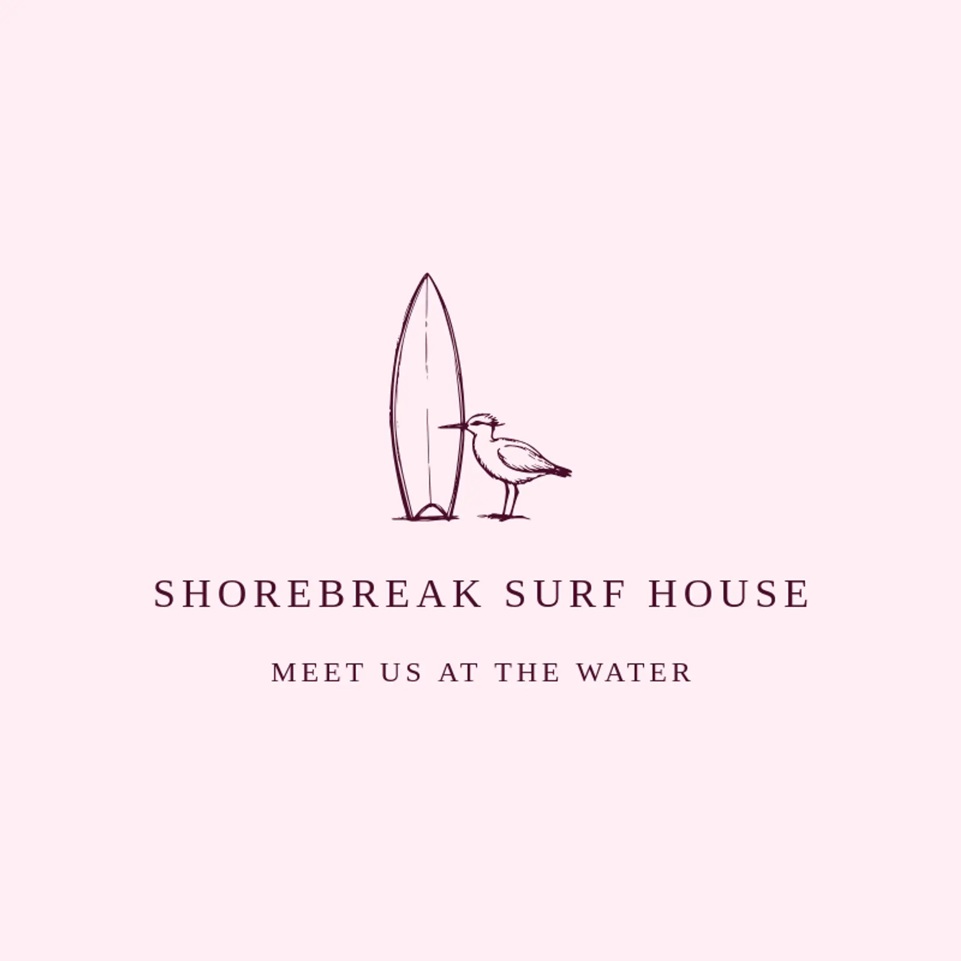 Shorebreak Surf House logo for surfboard