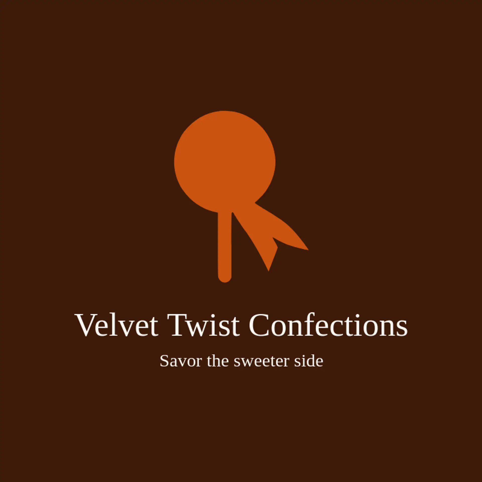 Velvet Twist Confections logo for lollipop