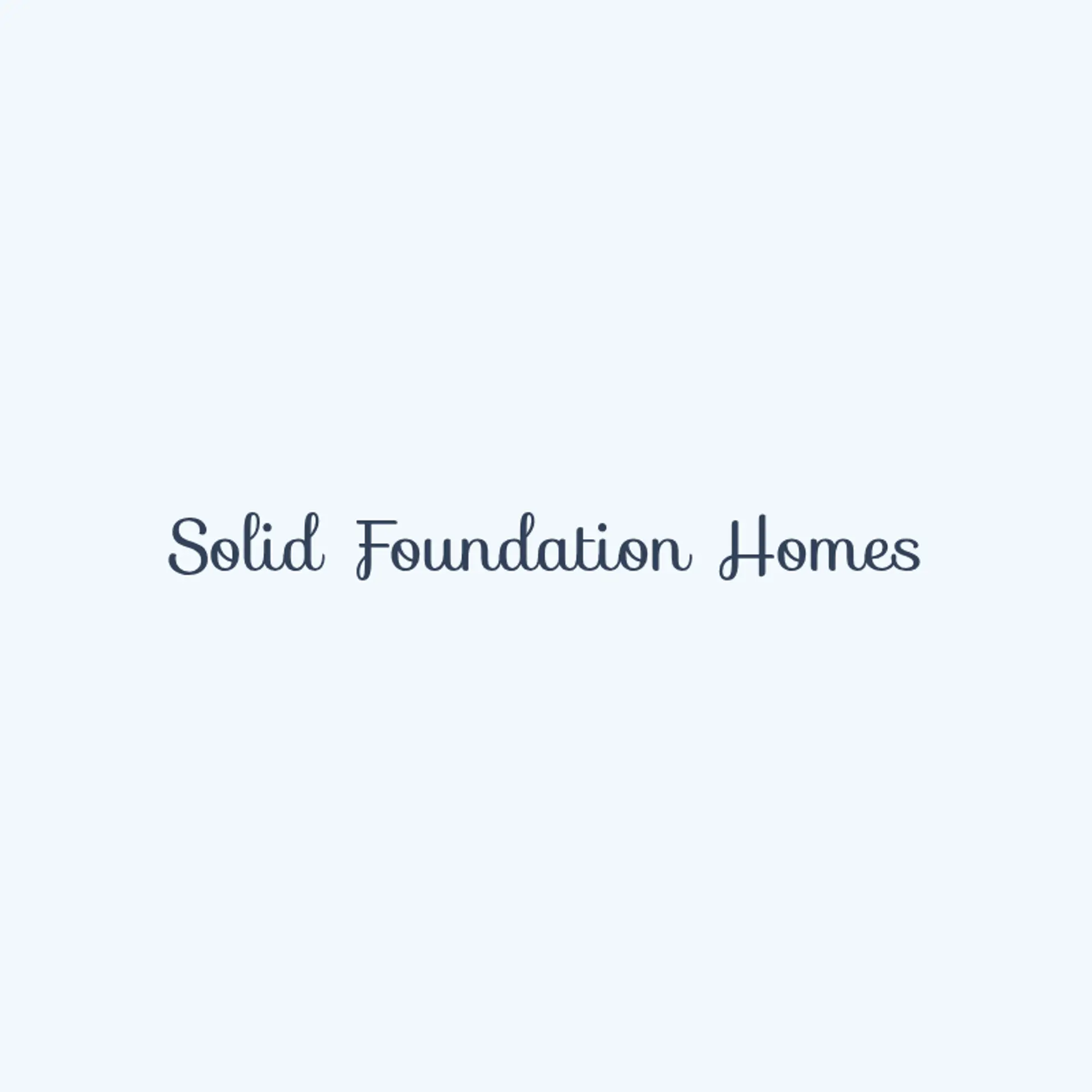 Solid Foundation Homes logo for house construction