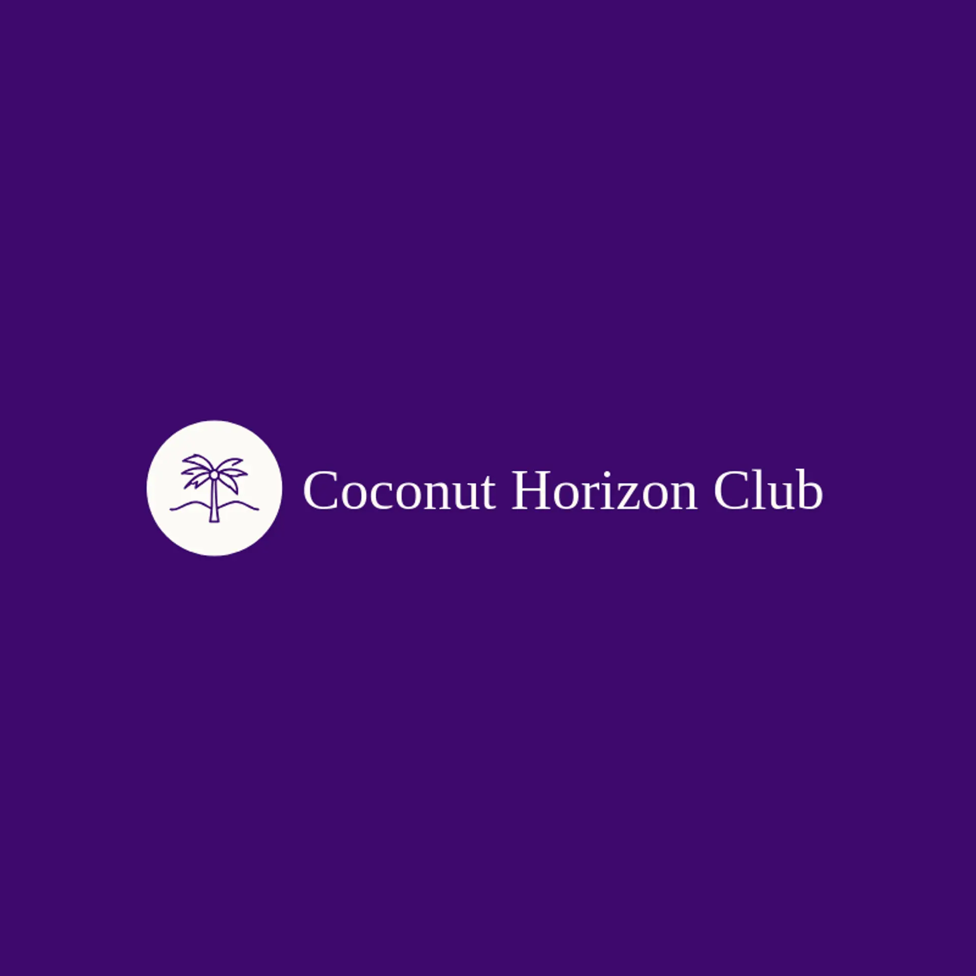 Coconut Horizon Club logo for sunset