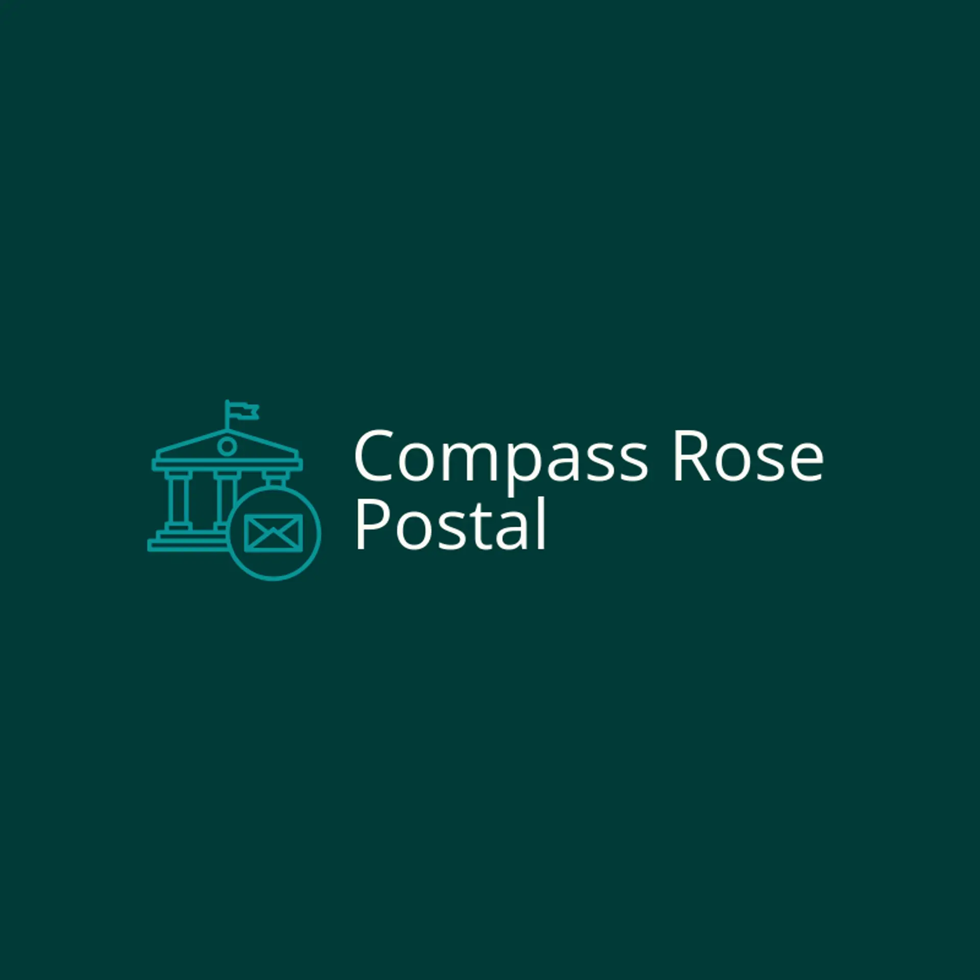 Compass Rose Postal logo for post office