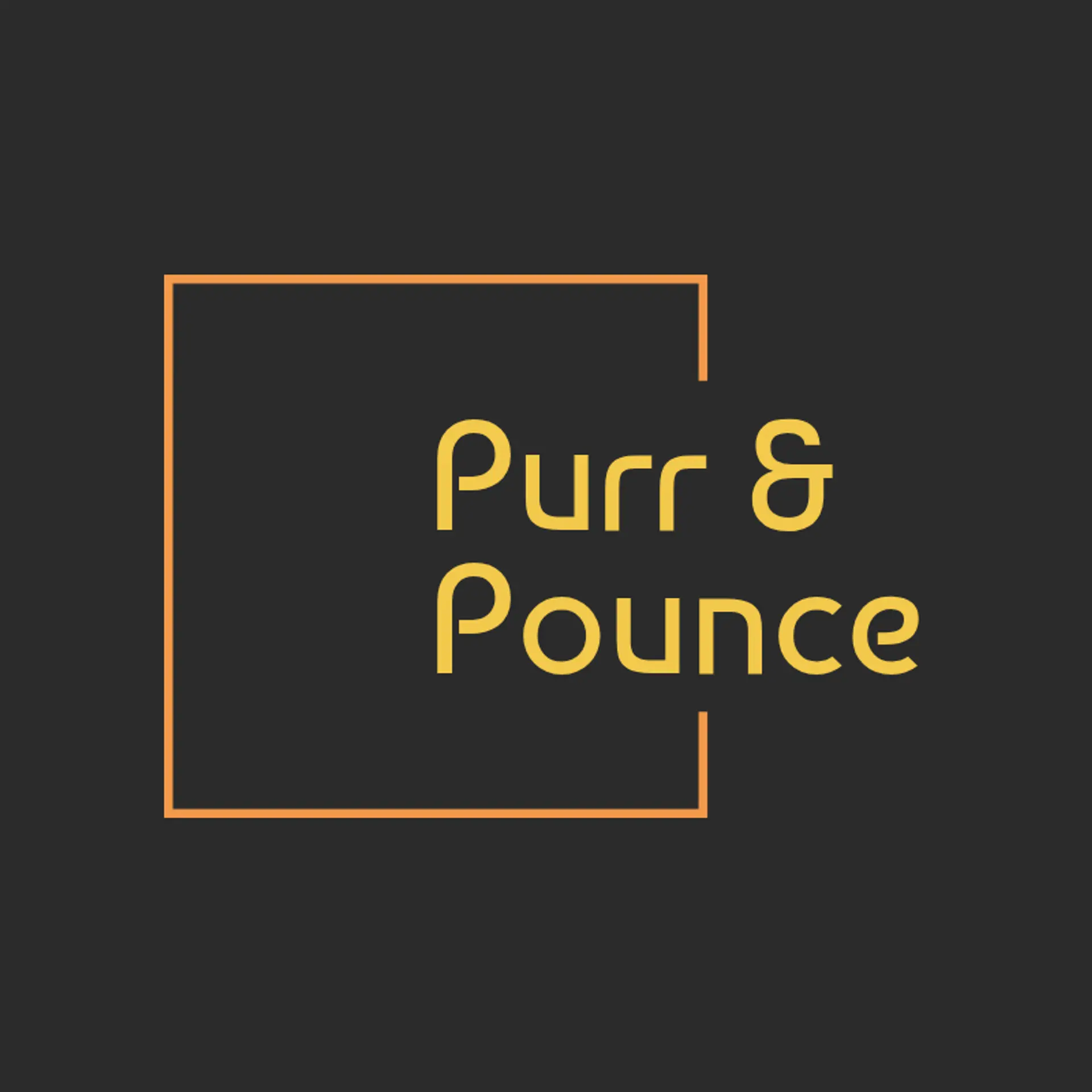 Purr & Pounce logo for cat pet care