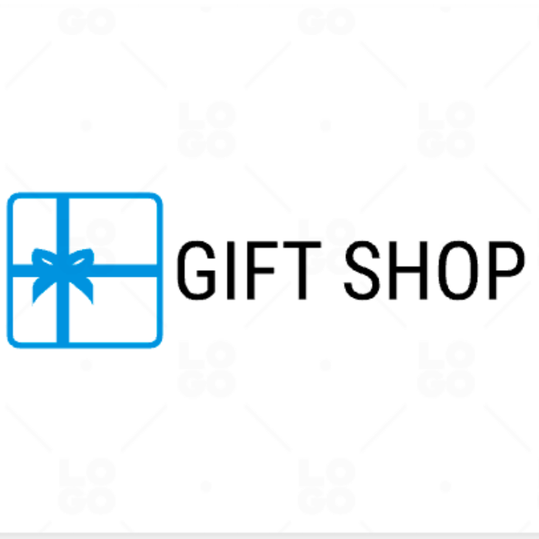 Ninja gift logo template. Gift store logo design. Combined the