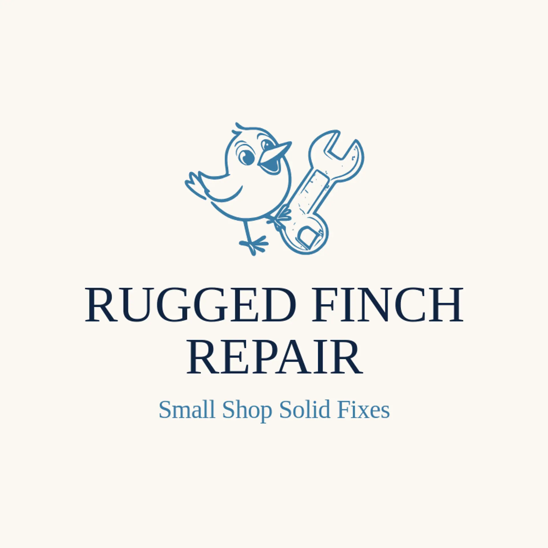 Rugged Finch Repair logo for workshop