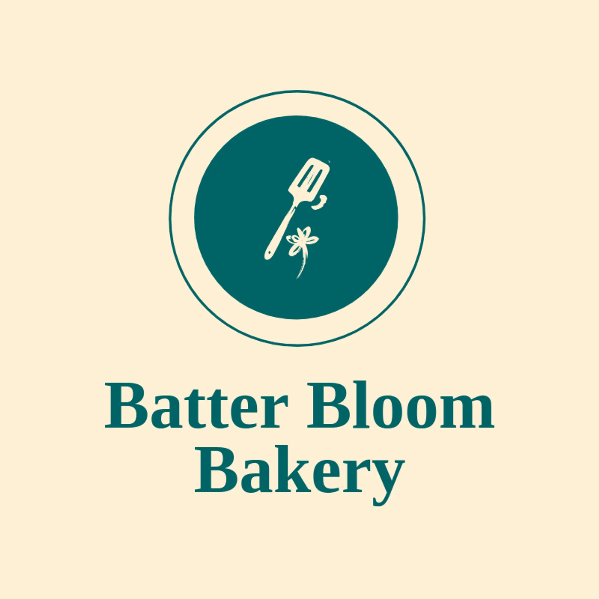 Batter Bloom Bakery logo for baking