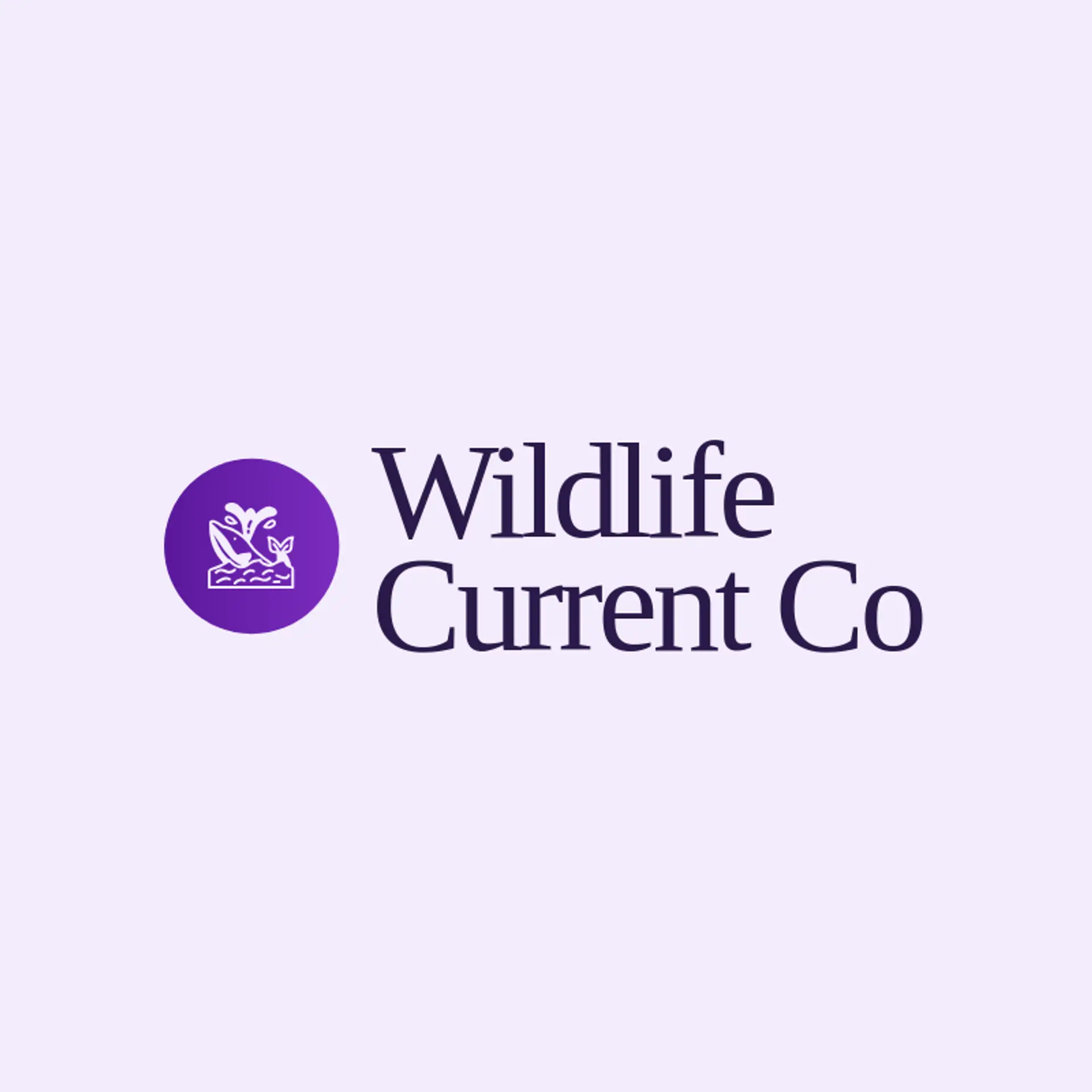 Wildlife Current Co logo for whale