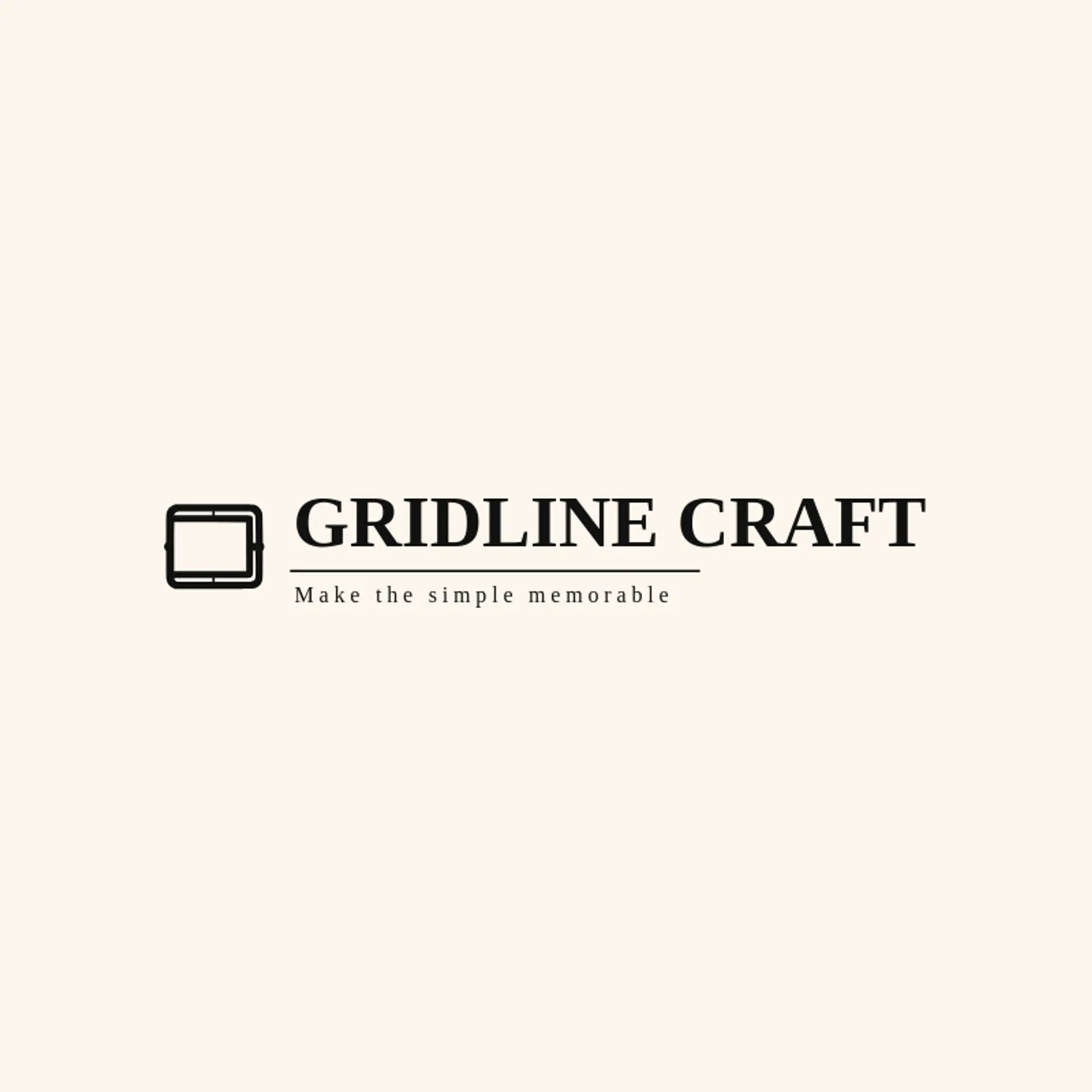 Gridline Craft logo for rectangle