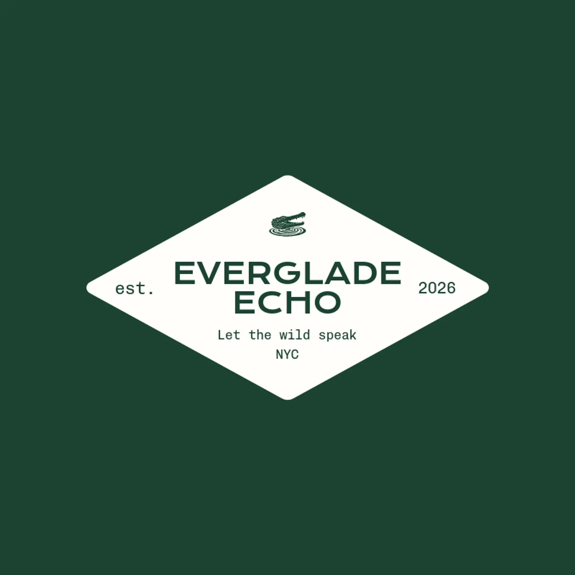 Everglade Echo logo for alligator