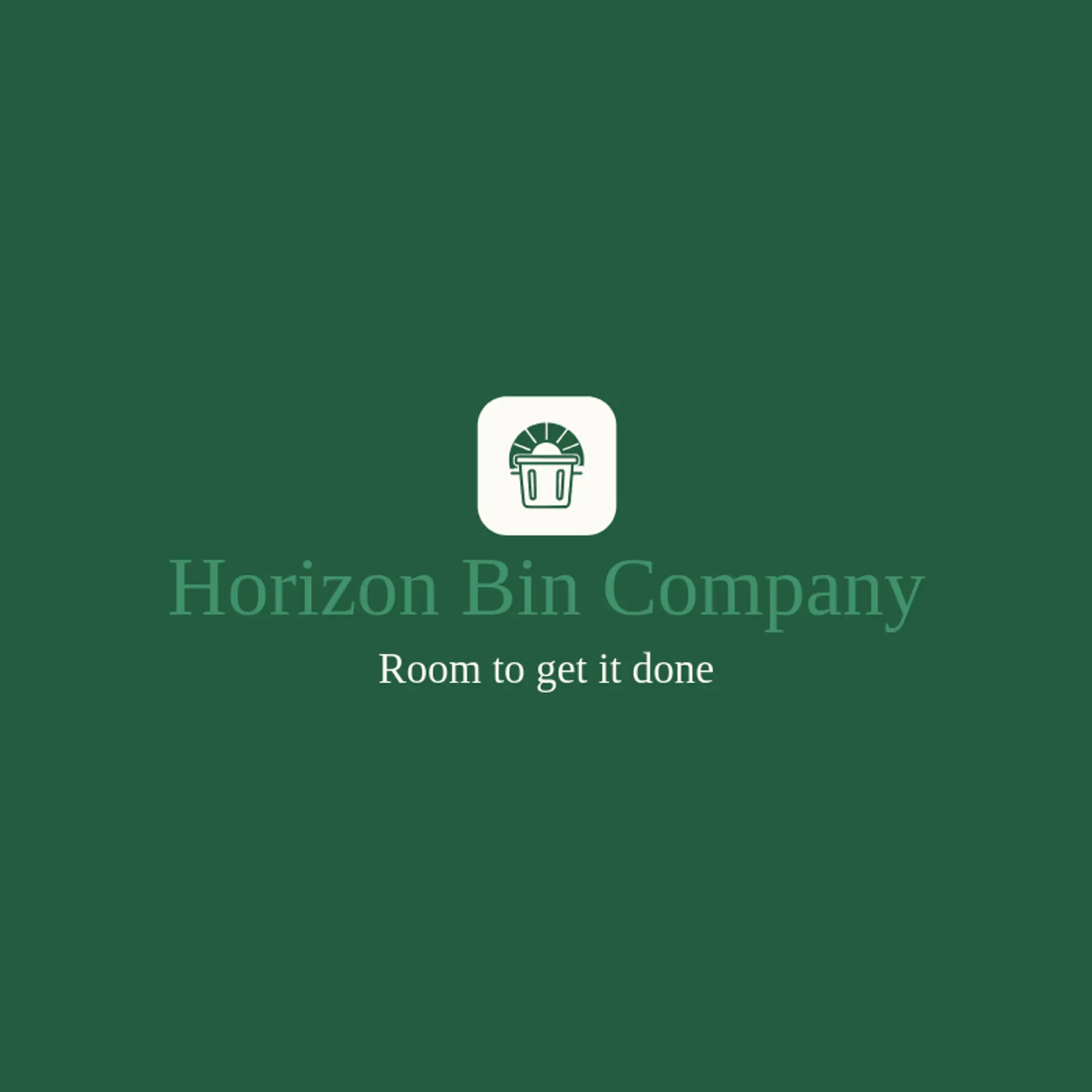 Horizon Bin Company logo for dumpster