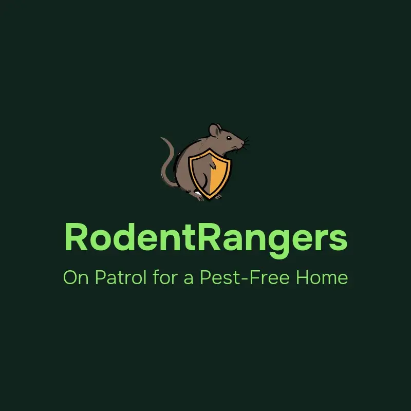 The pest control name RodentRangers as a branded logo with a color icon