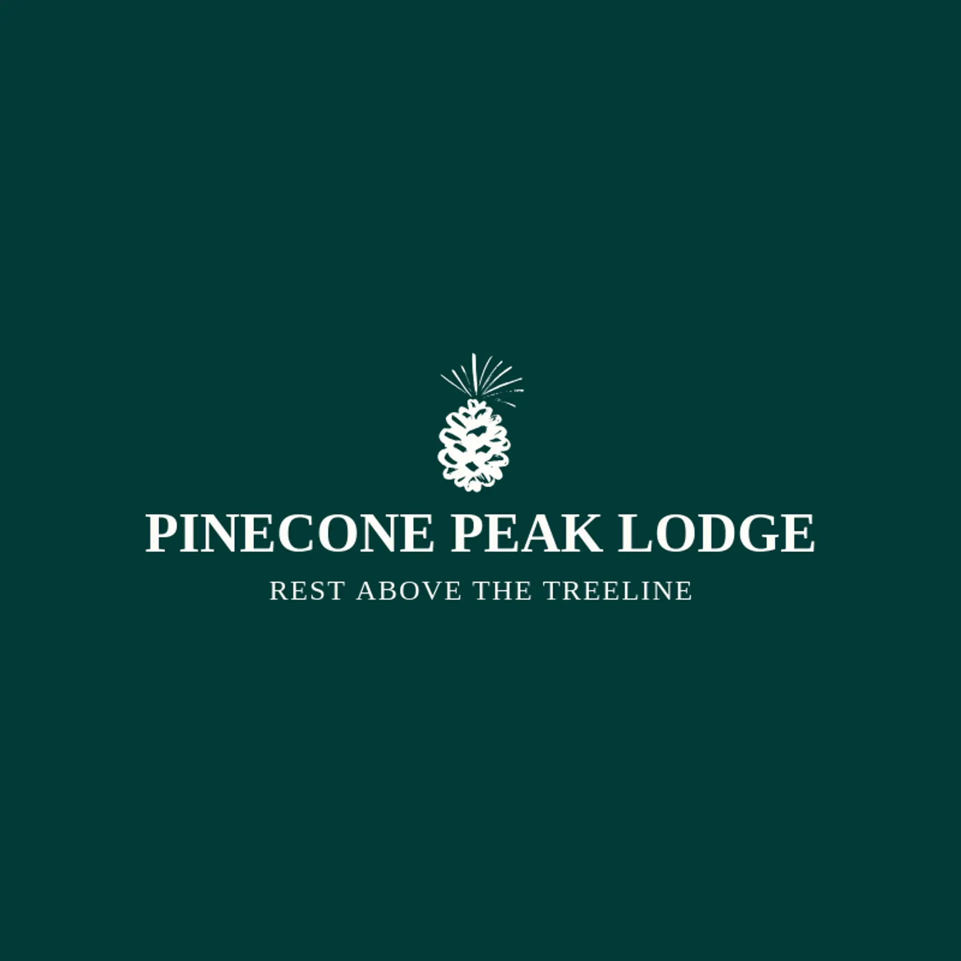 Pinecone Peak Lodge logo for winter
