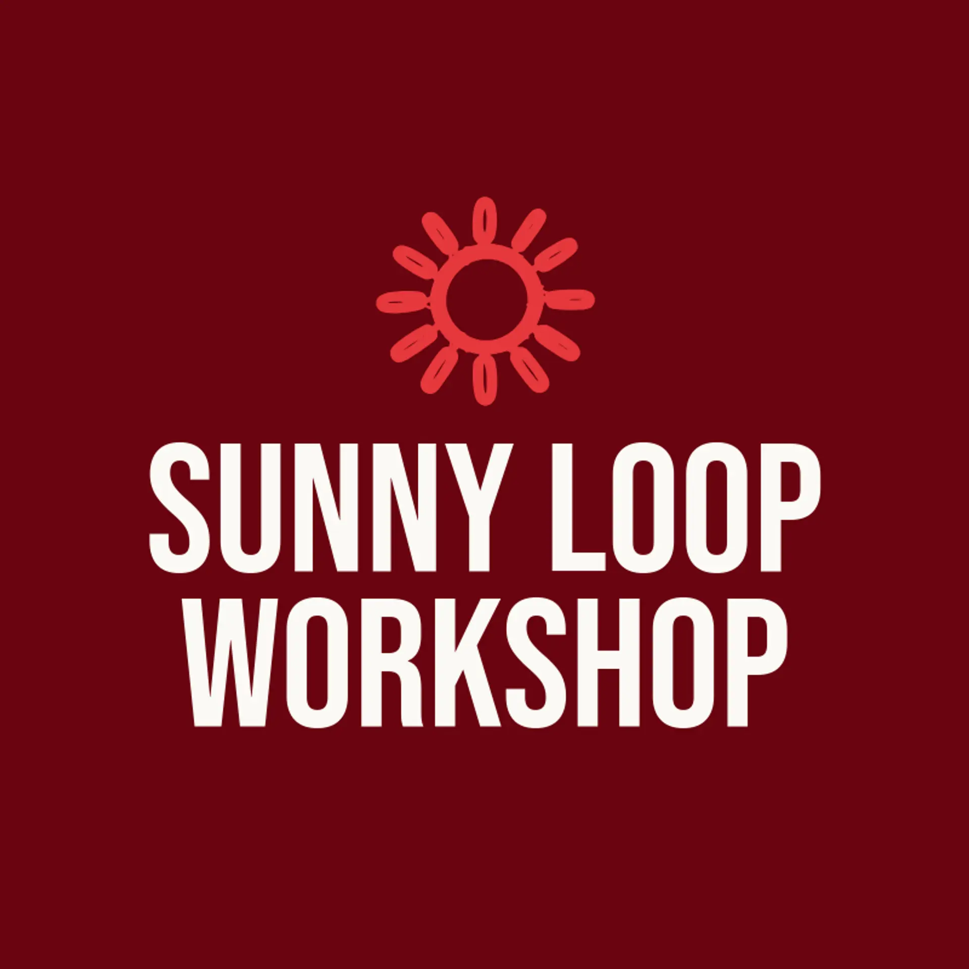 Sunny Loop Workshop logo for embroidery