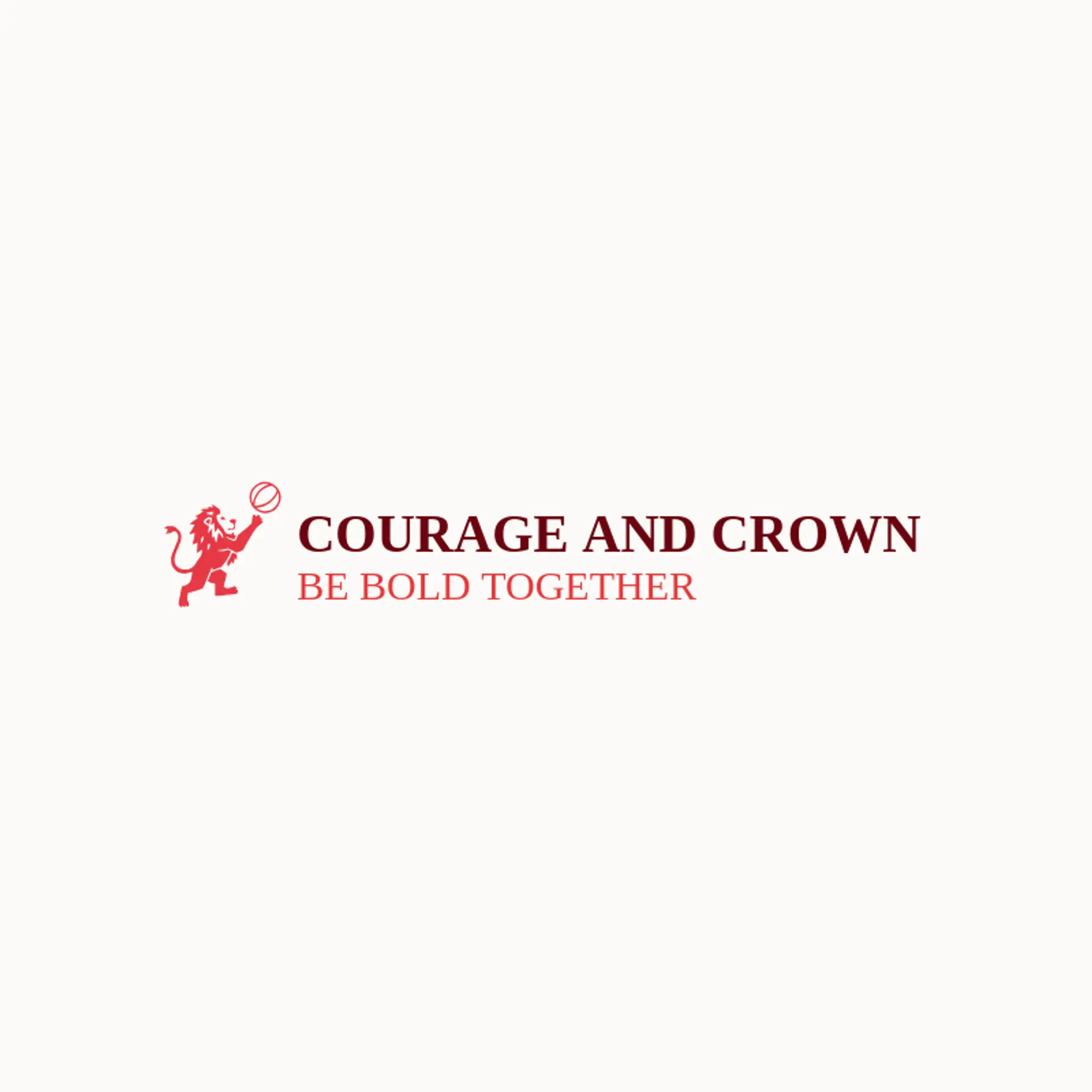 Courage and Crown logo for lion king