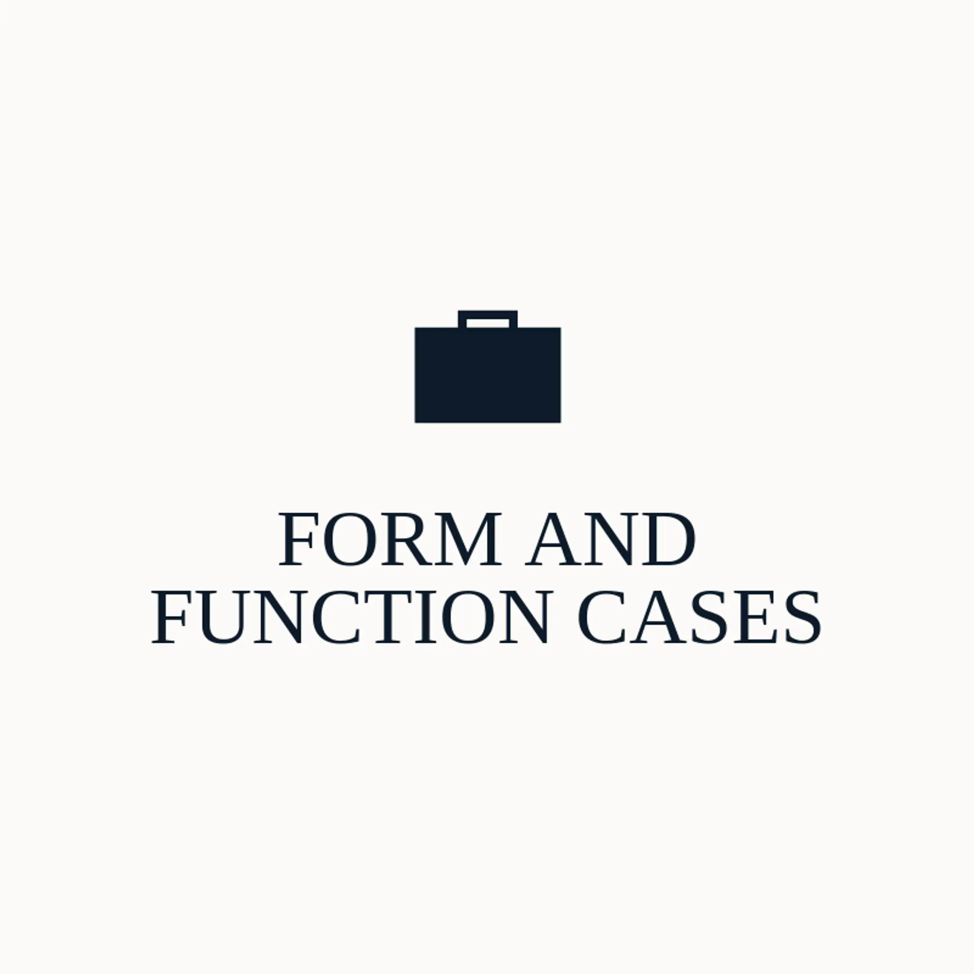 Form and Function Cases logo for case