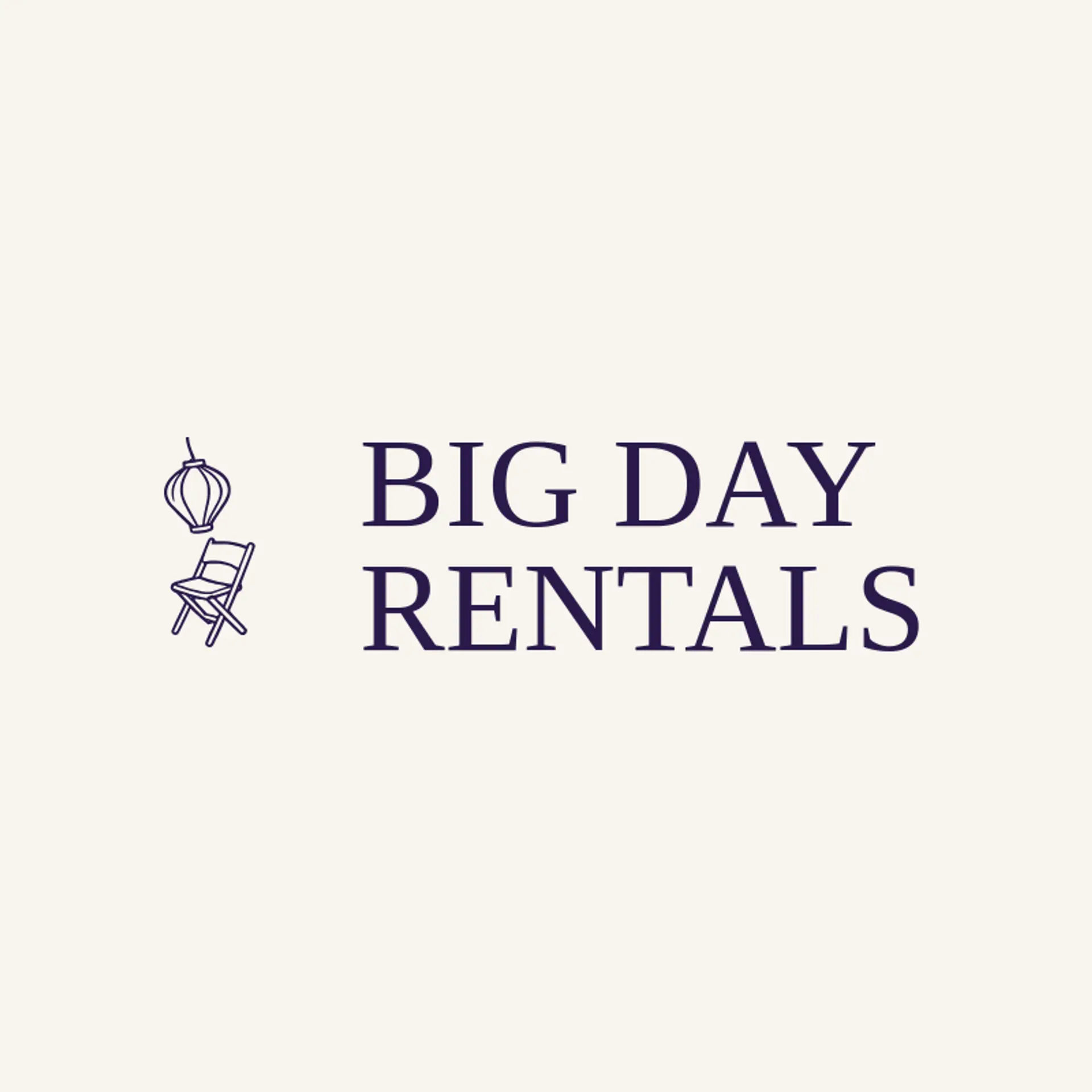 Big Day Rentals logo for party rental