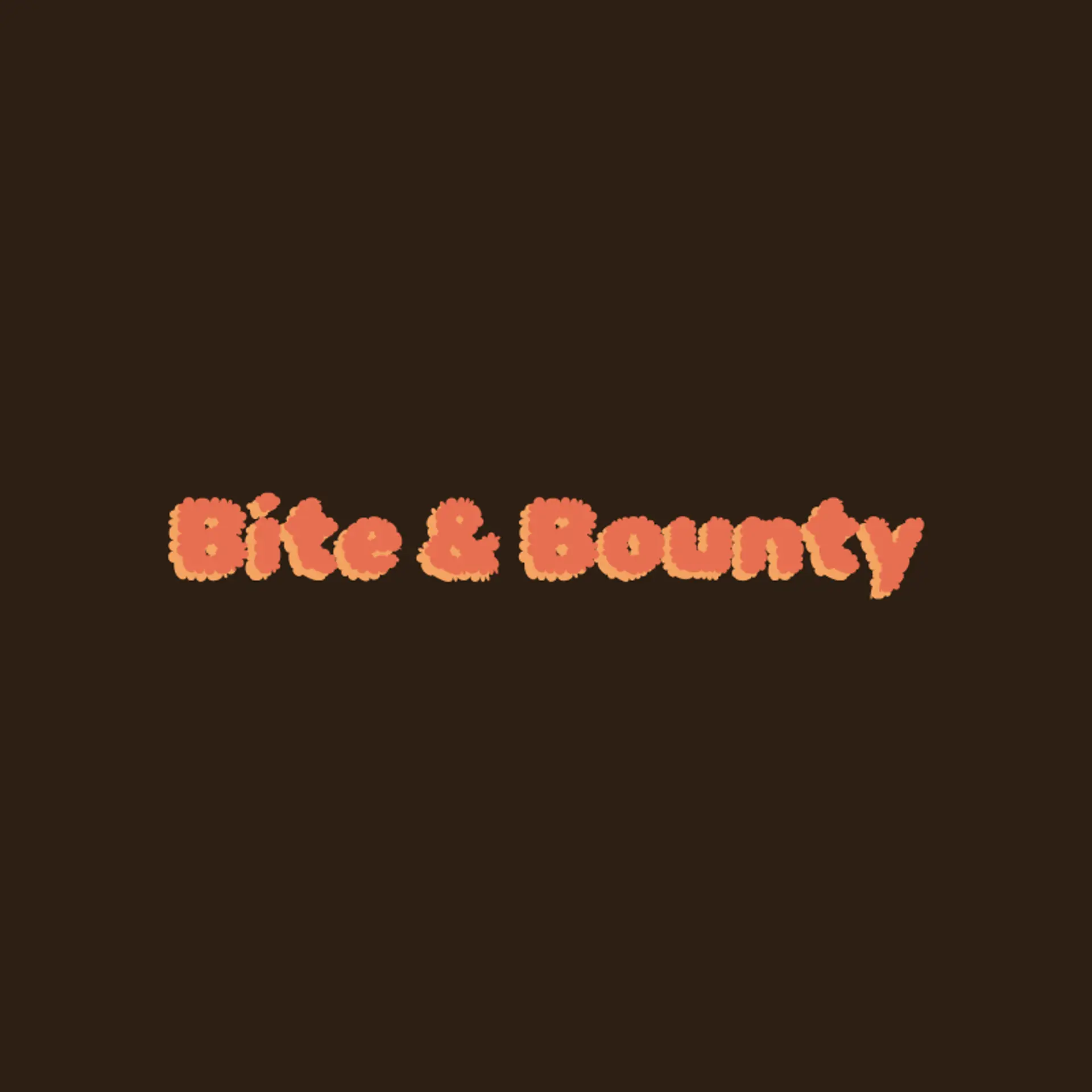 Bite & Bounty logo for burger restaurant