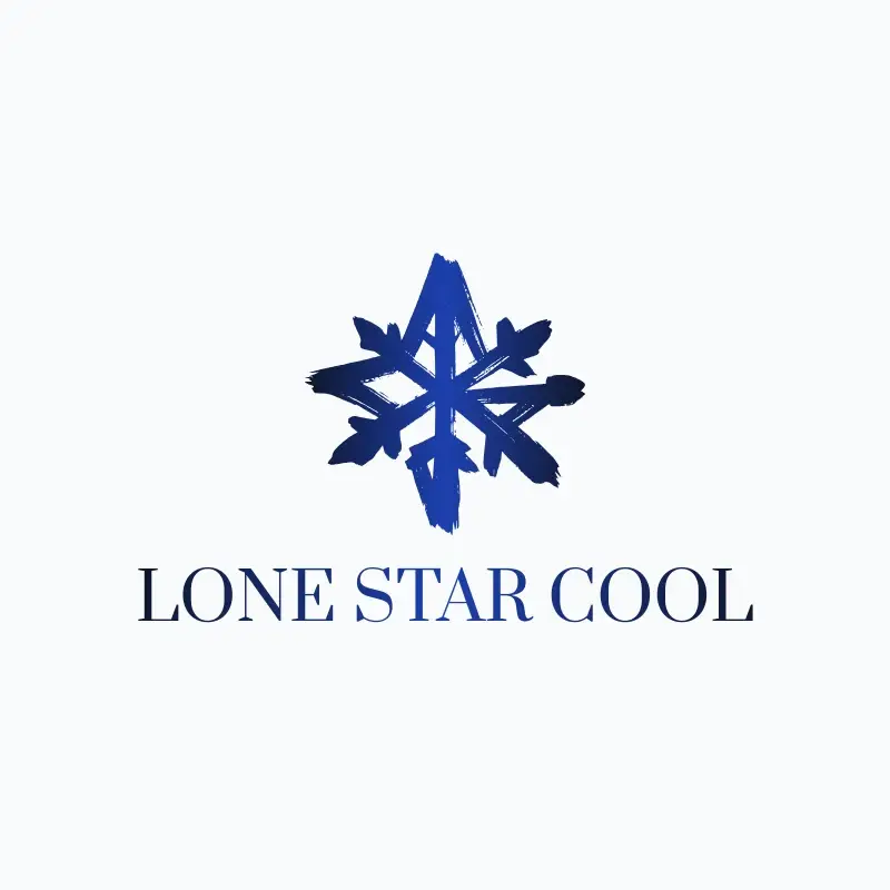 The HVAC name Lone Star Cool as a branded logo with a single color icon