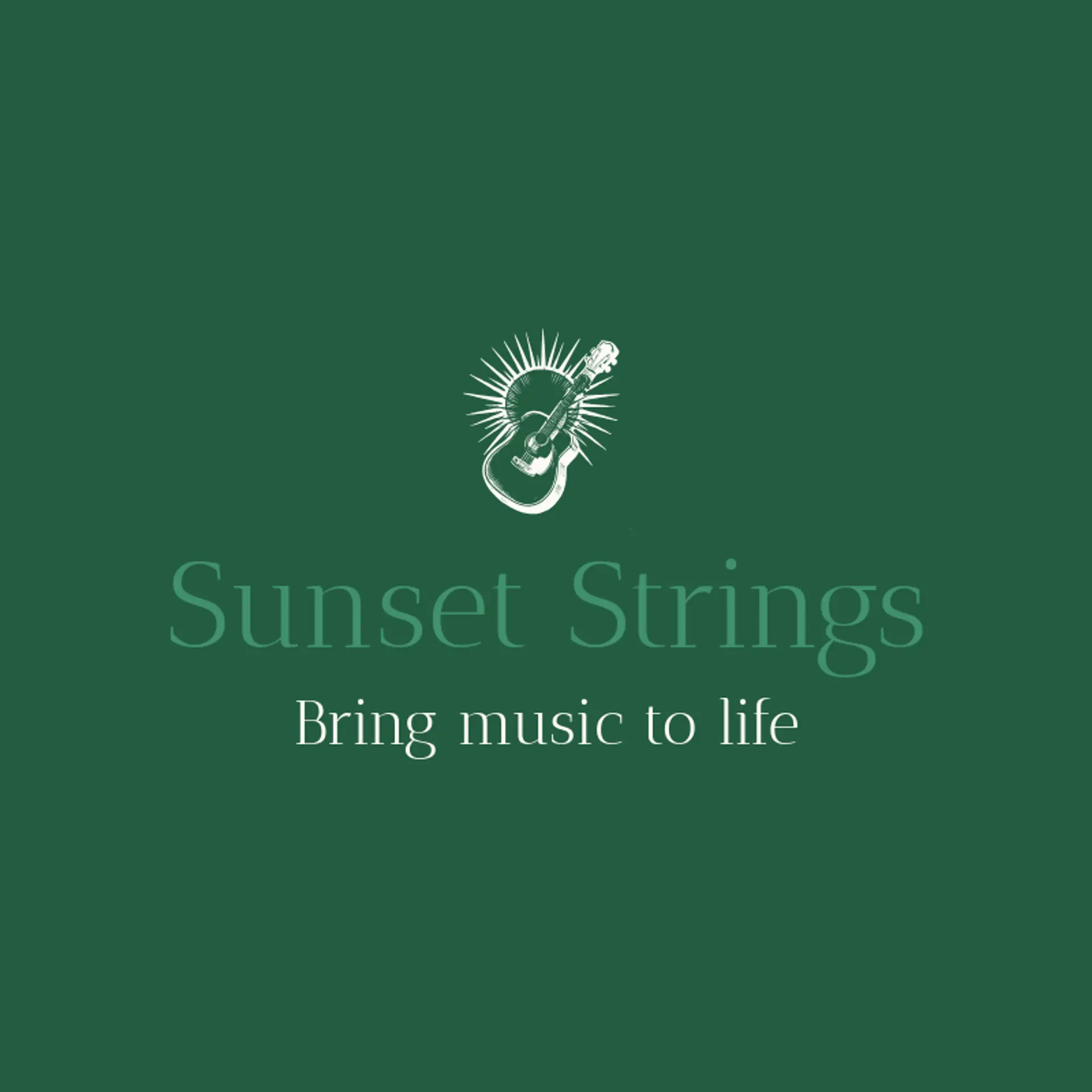 Sunset Strings logo for guitar