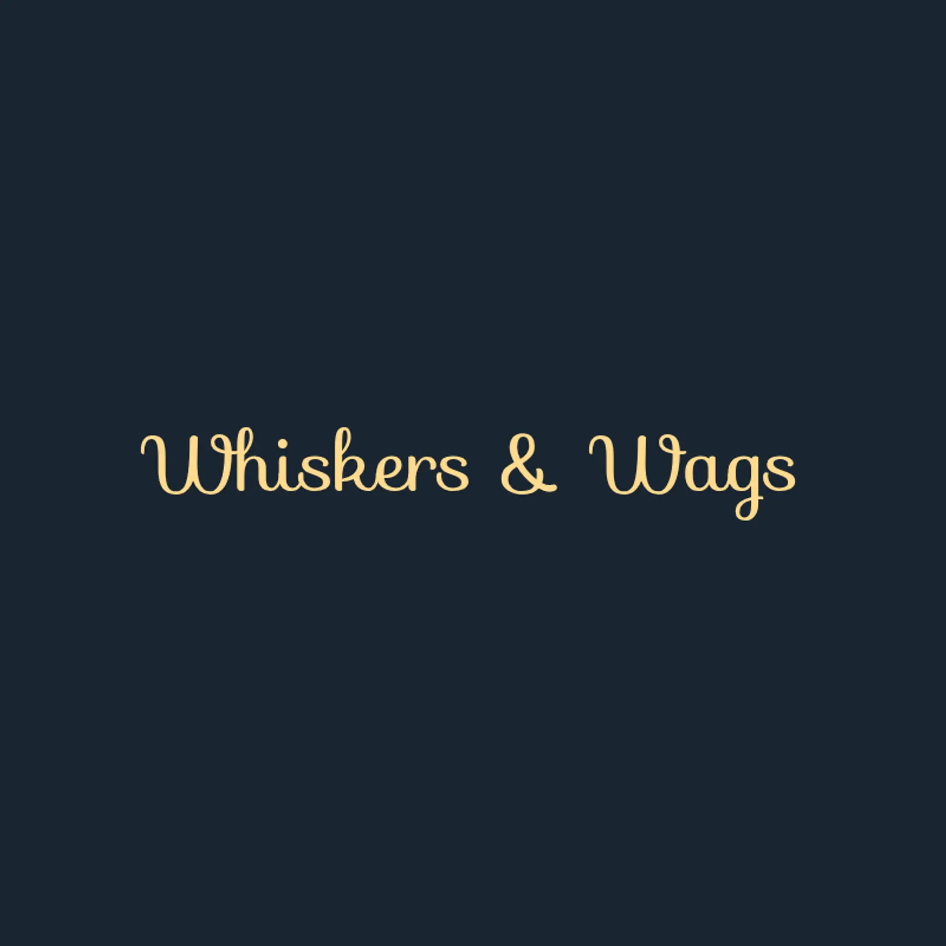 Whiskers & Wags logo for pet store