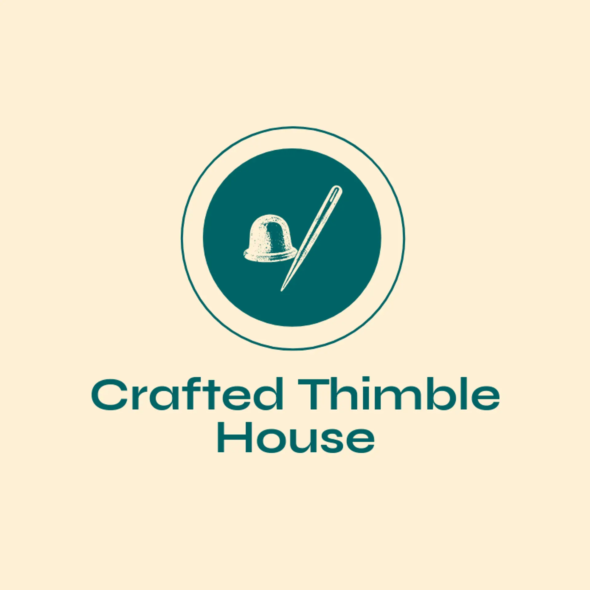 Crafted Thimble House logo for embroidery