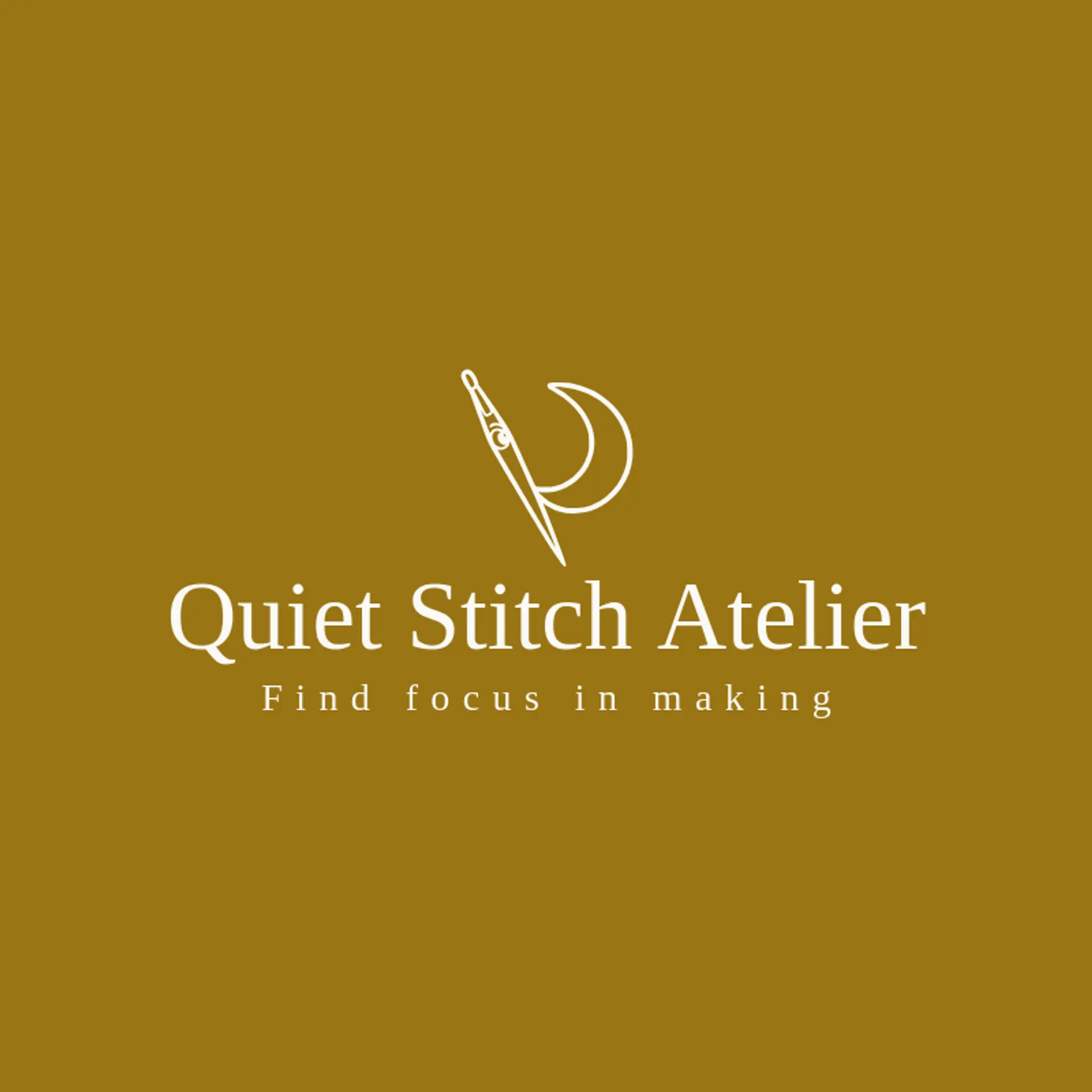 Quiet Stitch Atelier logo for stitching
