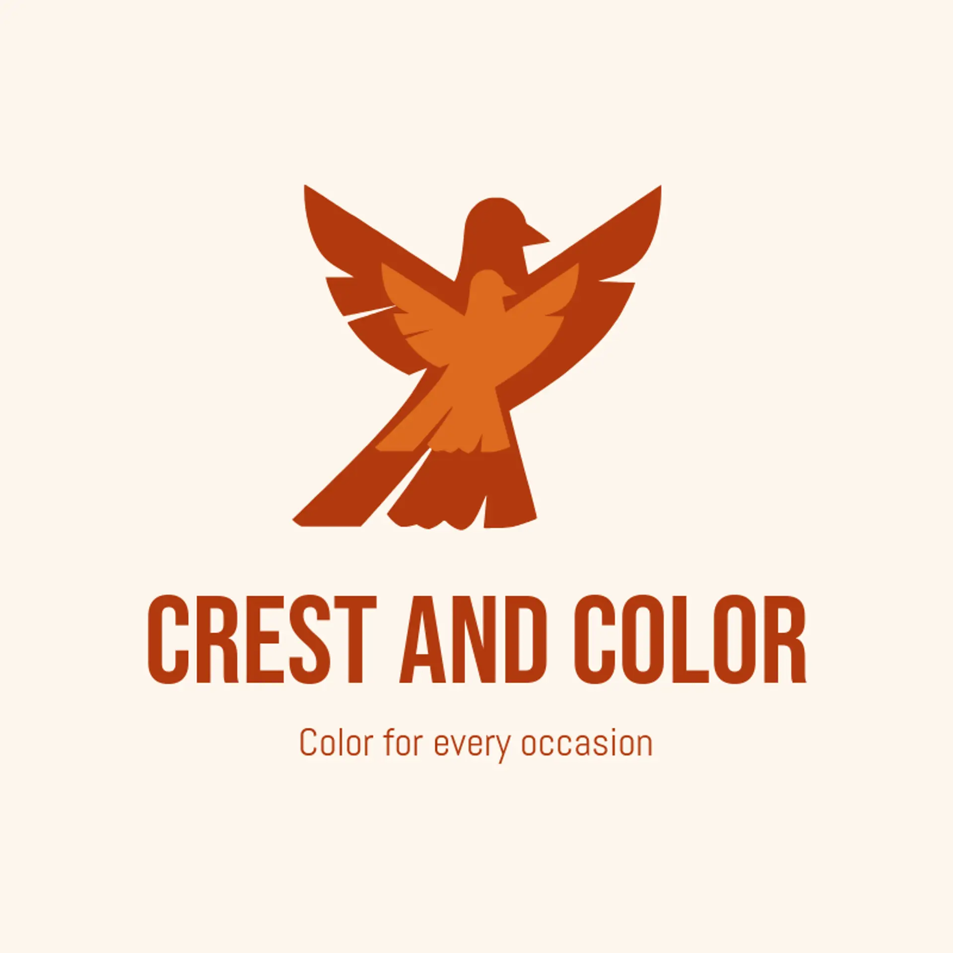 Crest And Color logo for peacock