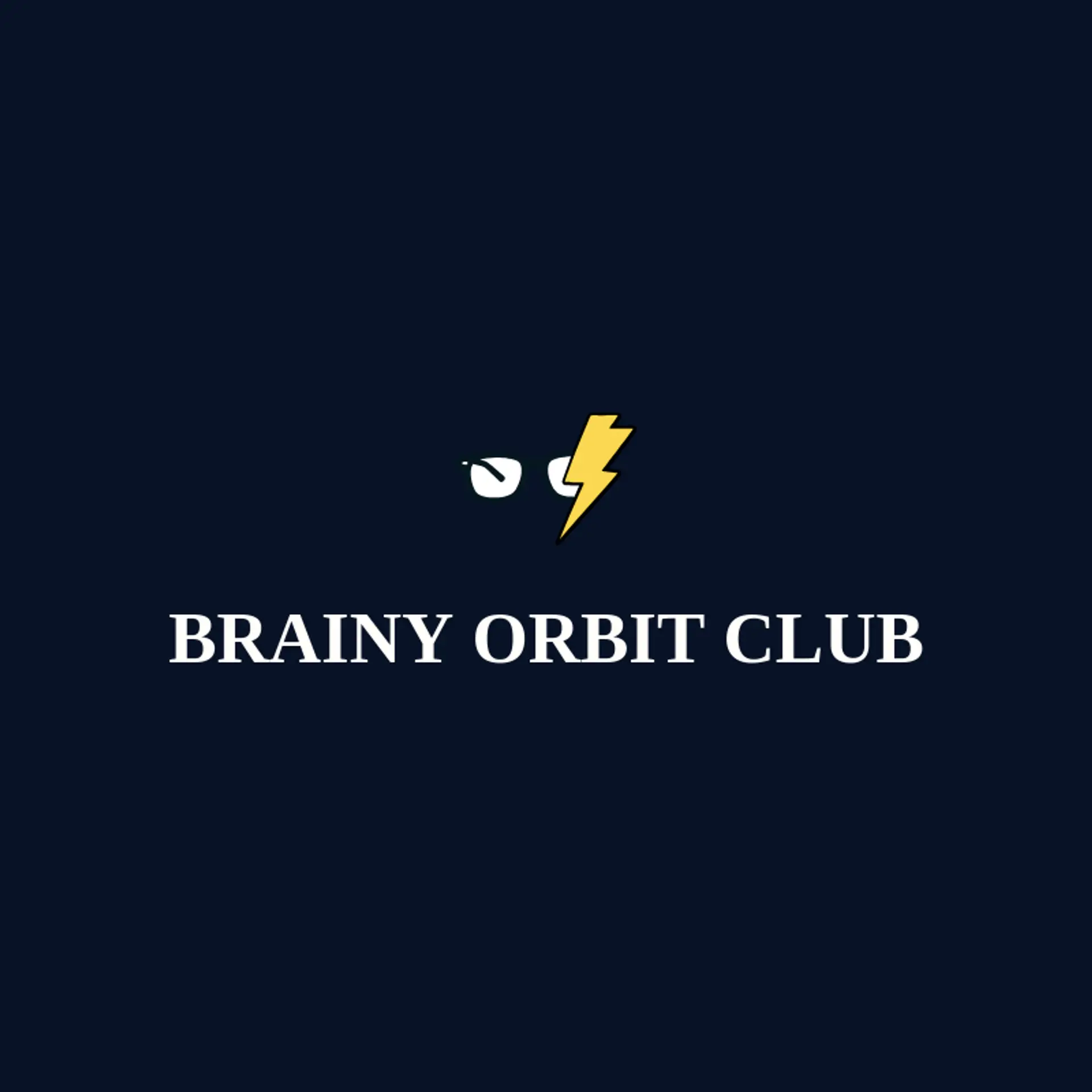 Brainy Orbit Club logo for nerd