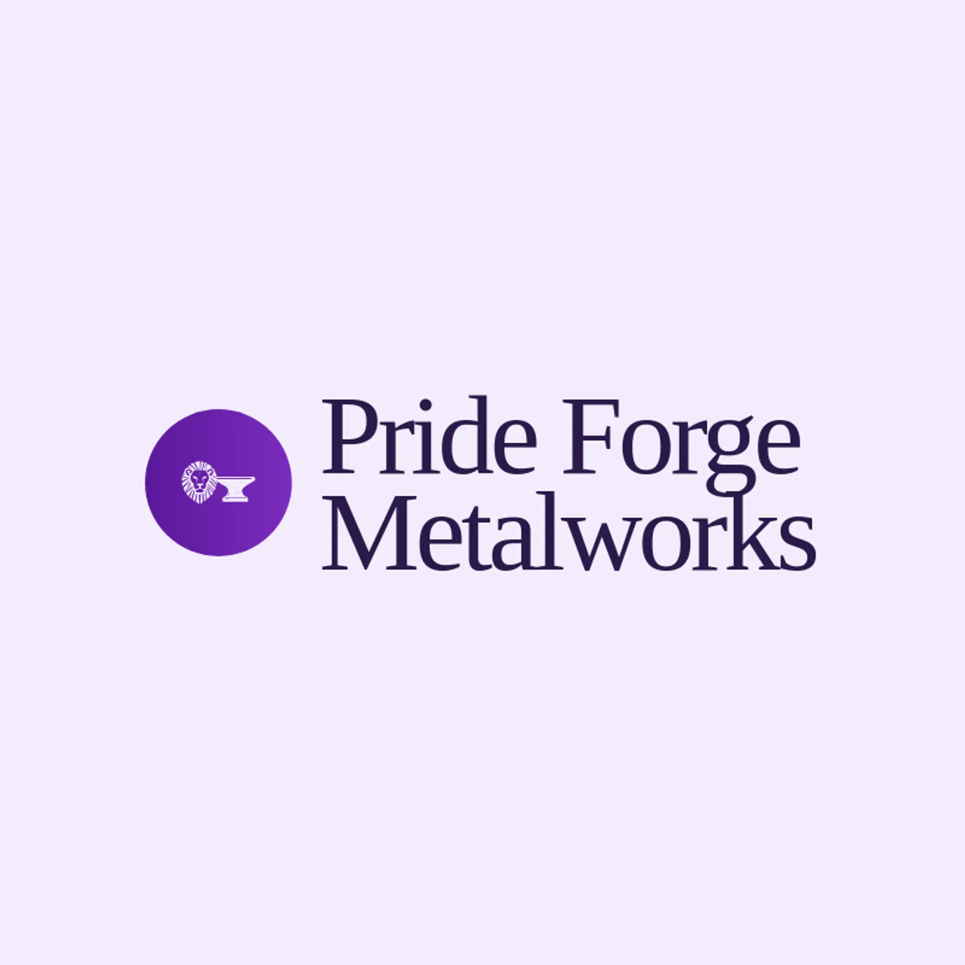 Pride Forge Metalworks logo for lion head