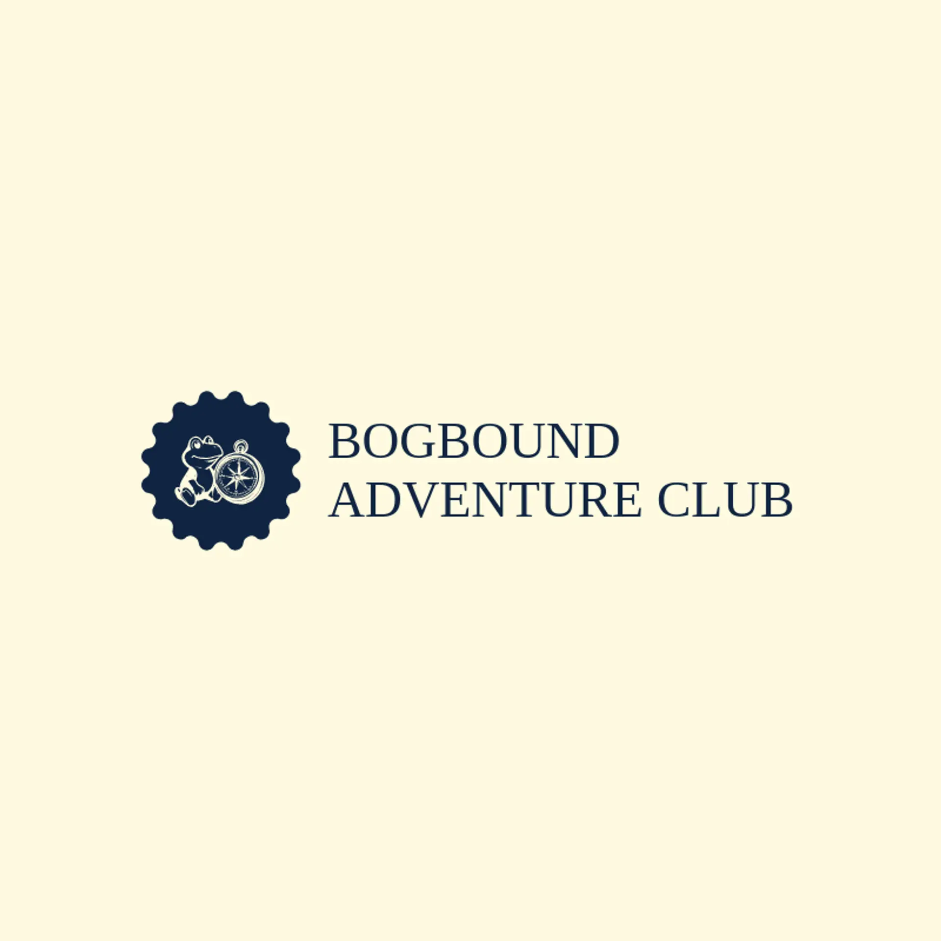 Bogbound Adventure Club logo for toad