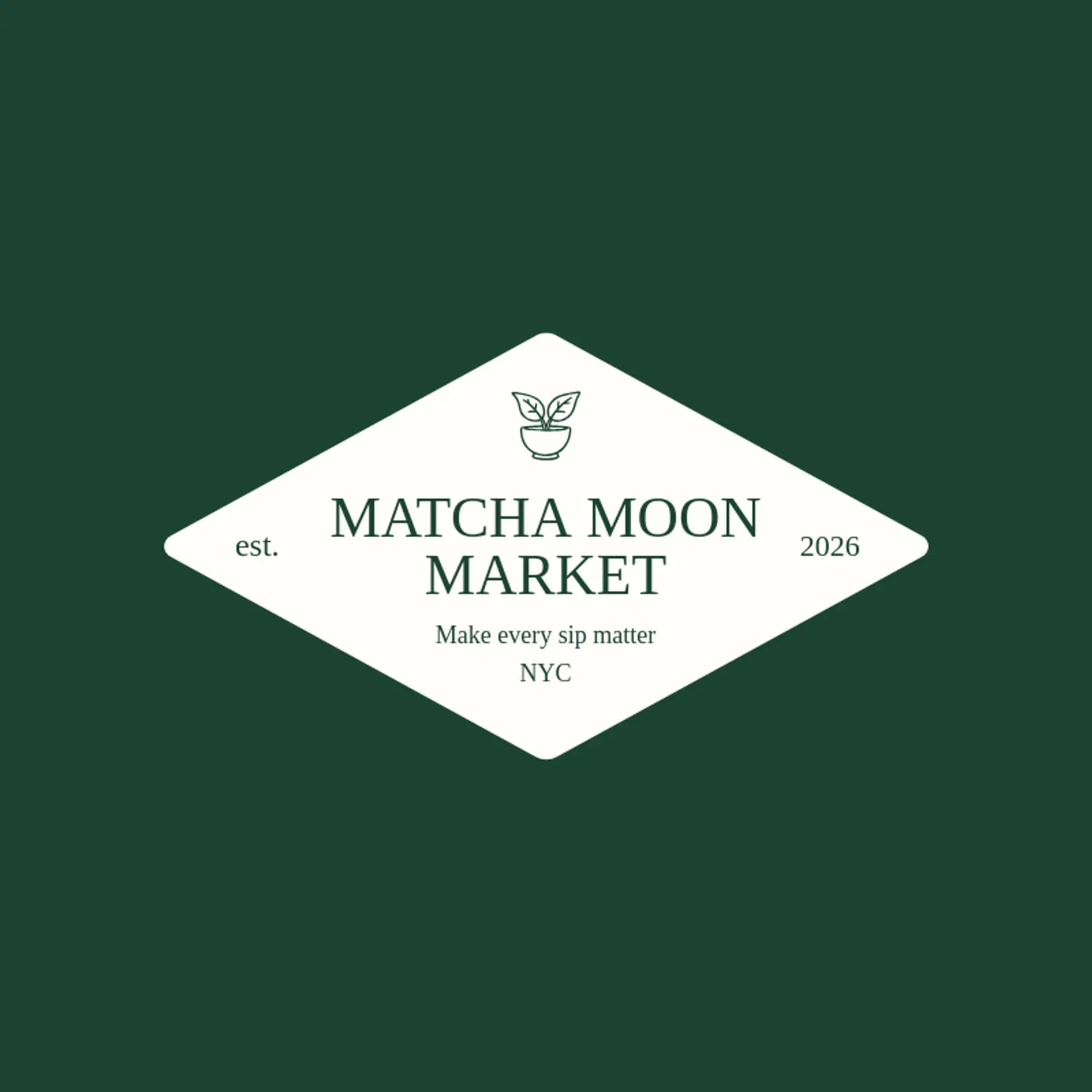 Matcha Moon Market logo for matcha