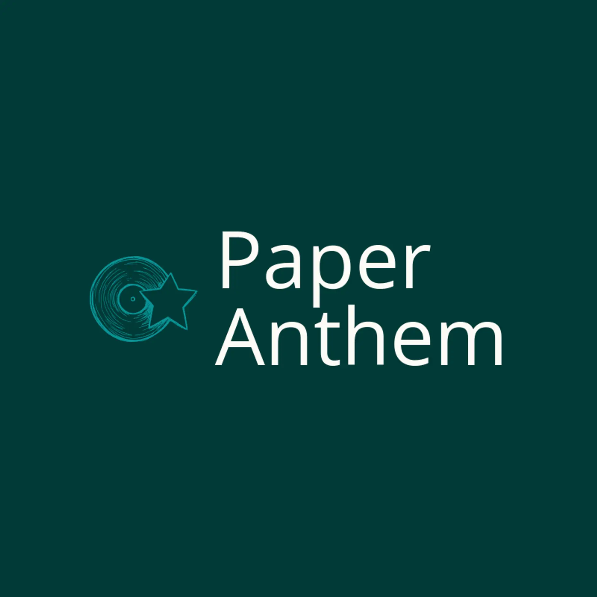 Paper Anthem logo for rock and roll