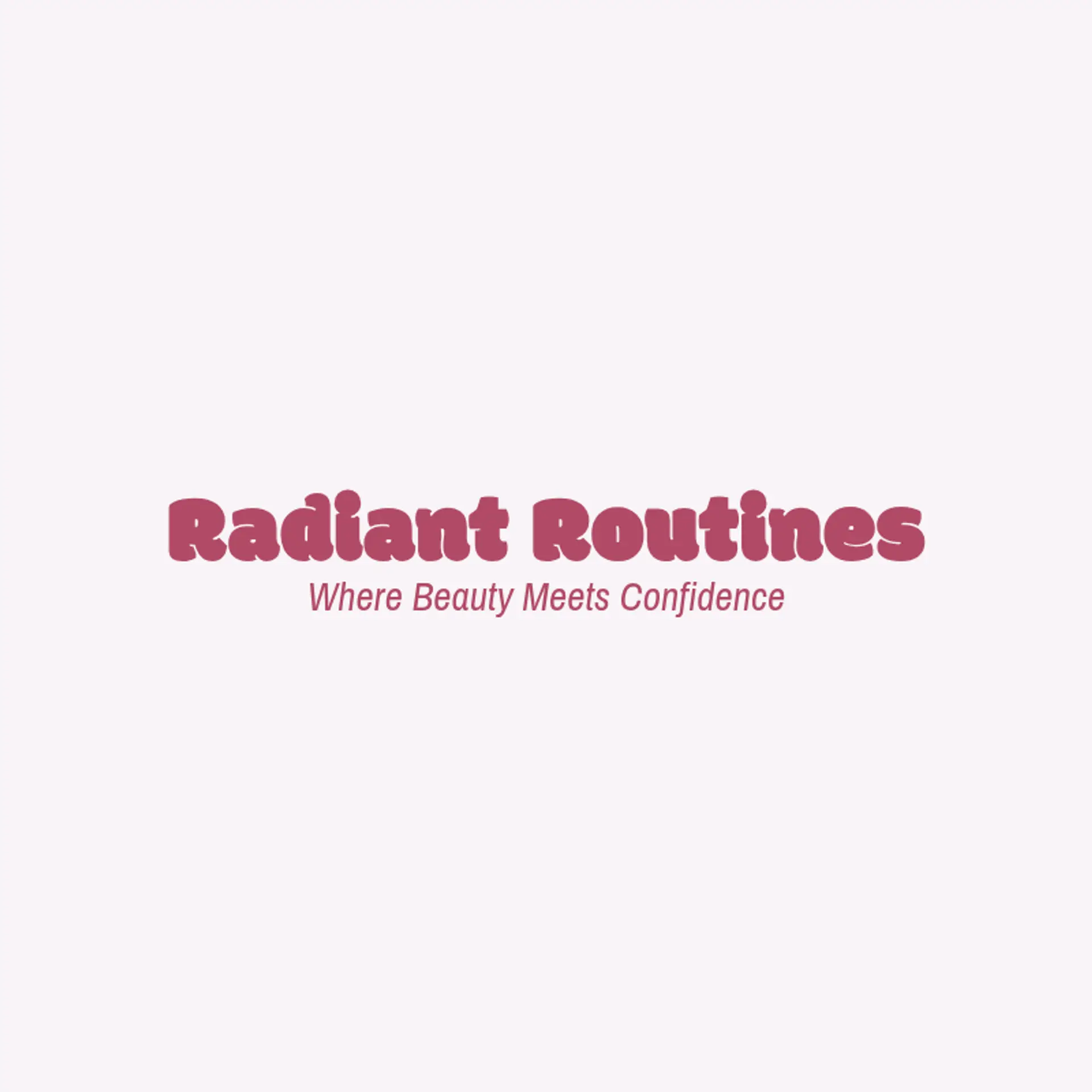 Radiant Routines logo for beauty salon