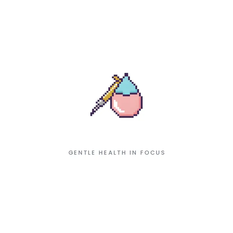 An aesthetic needle and a droplet, a cosmetic clinic logo in a pixel style