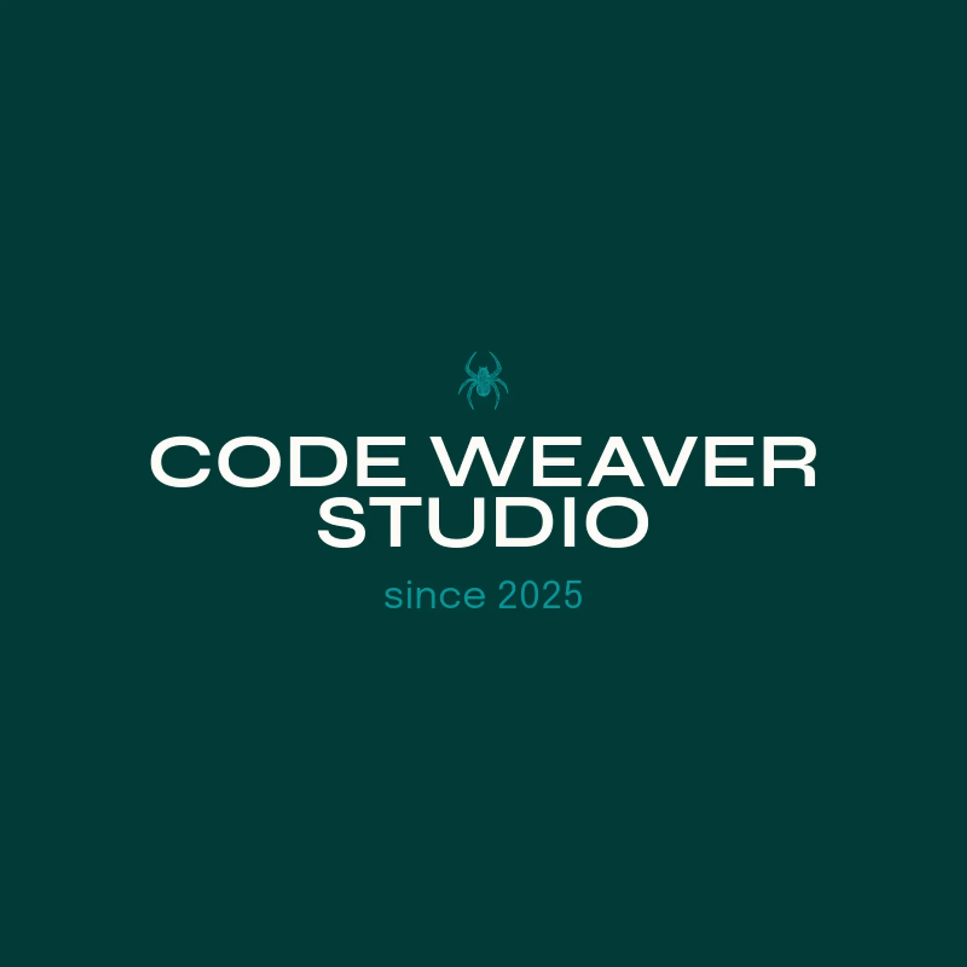 Code Weaver Studio logo for spider