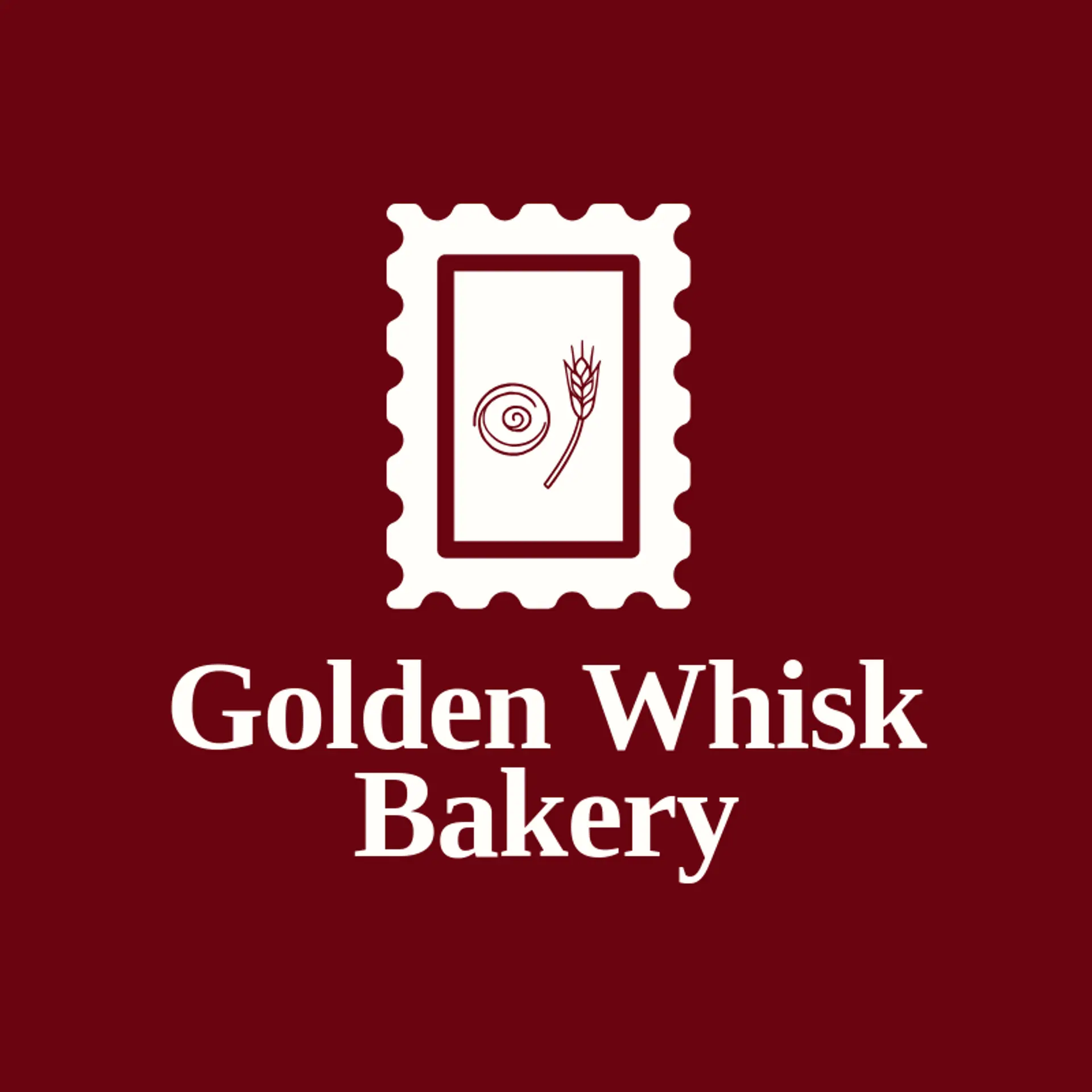 Golden Whisk Bakery logo for swirl