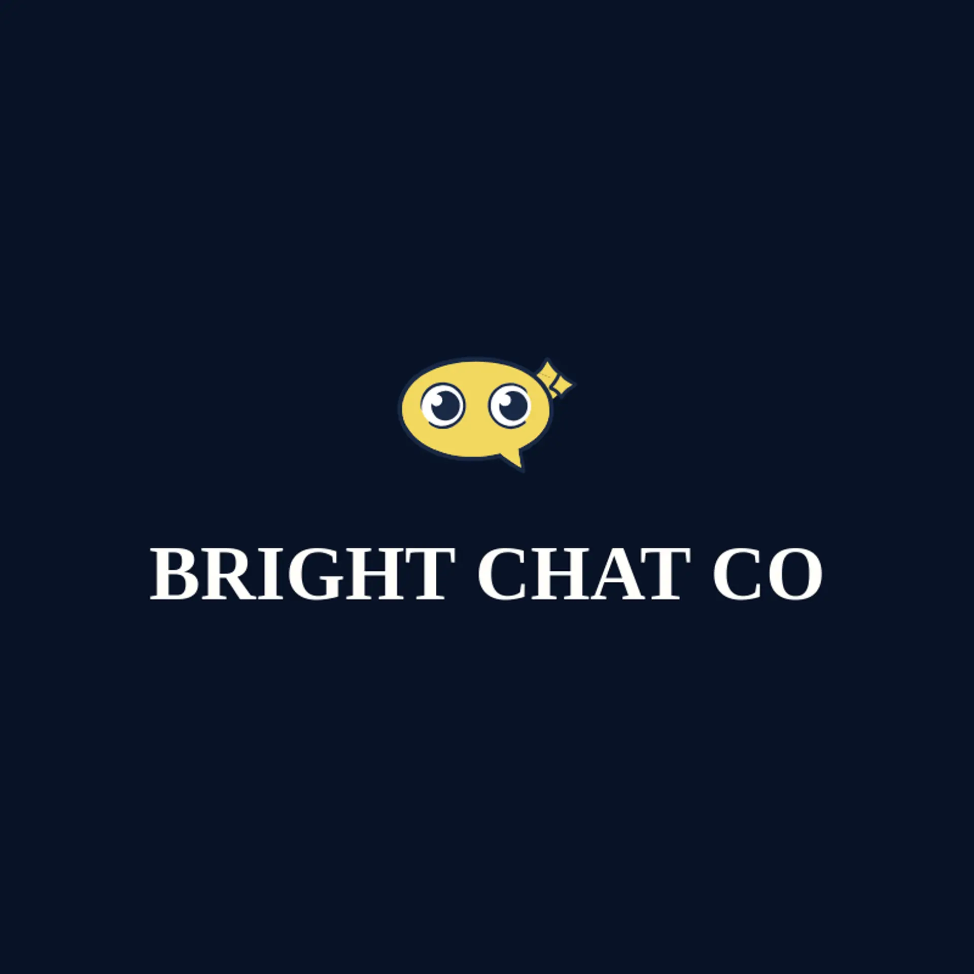 Bright Chat Co logo for message