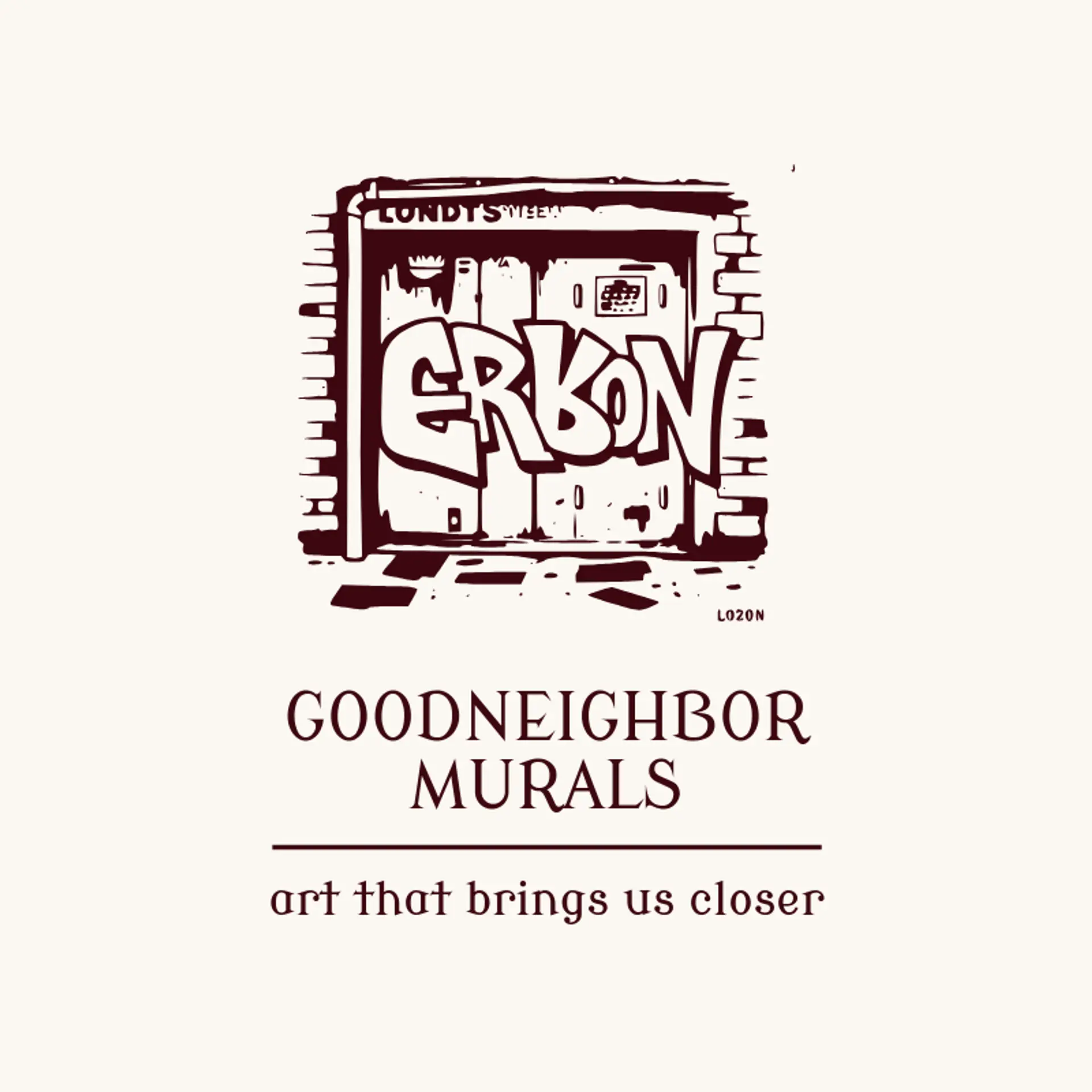 Goodneighbor Murals logo for mural