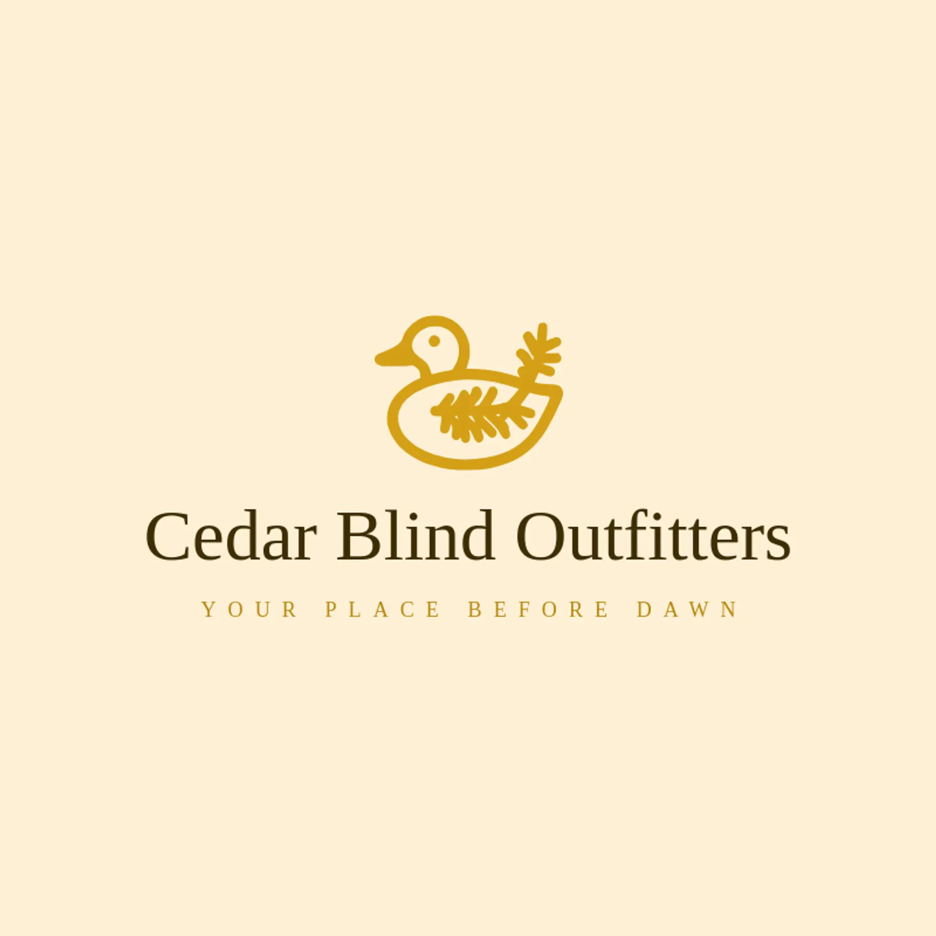 Cedar Blind Outfitters logo for duck hunting