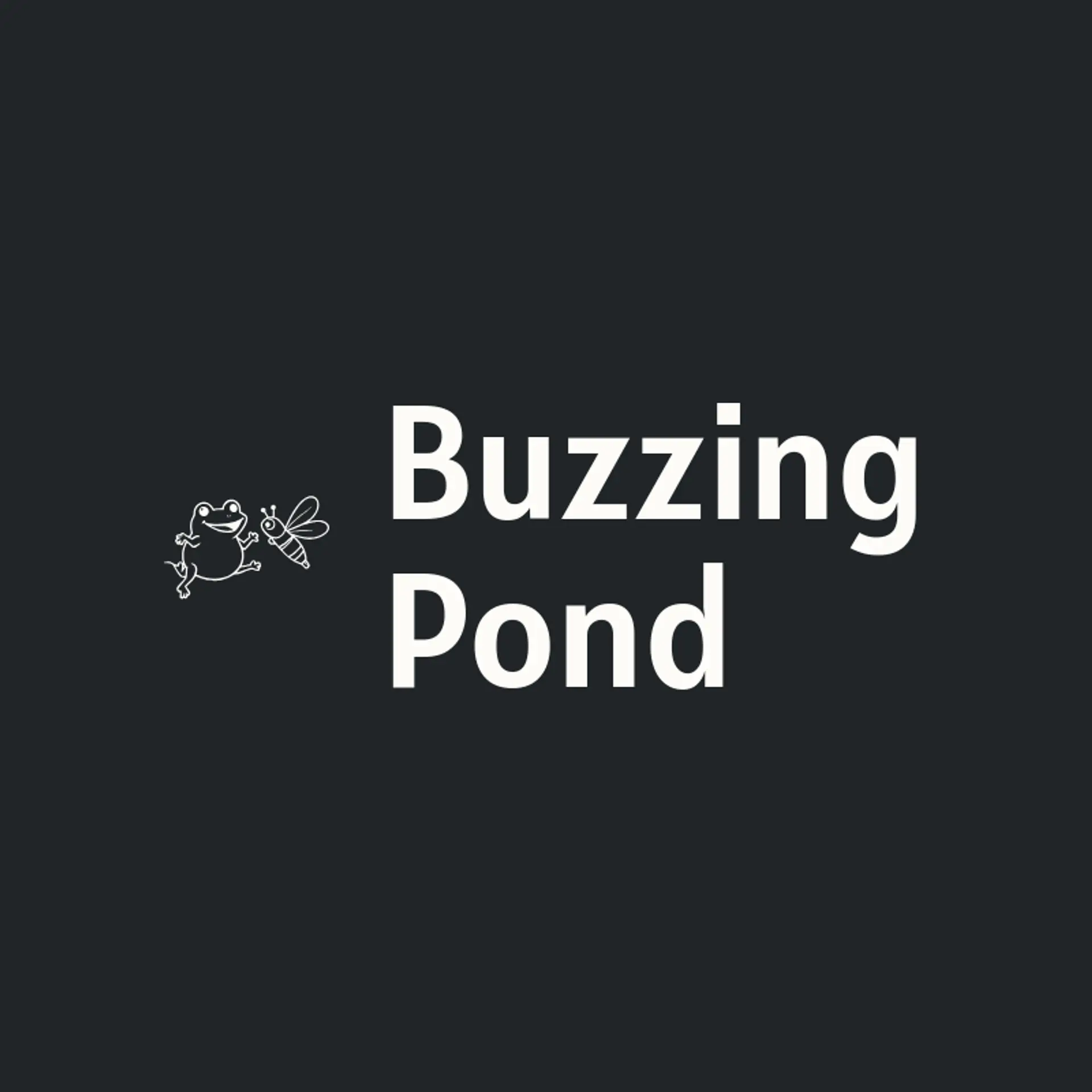 Buzzing Pond logo for frog