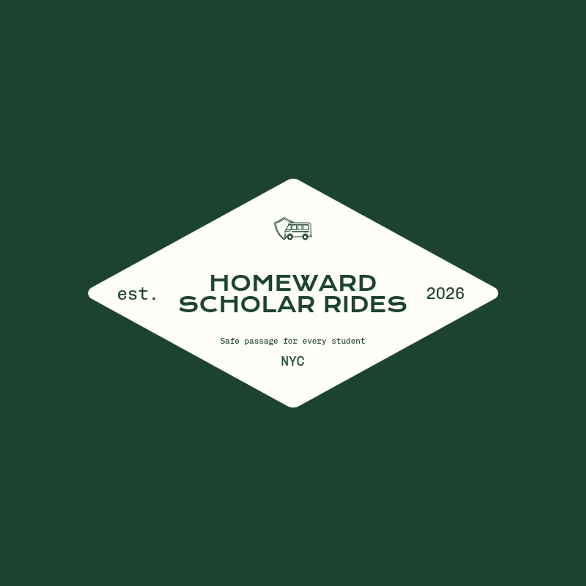 Homeward Scholar Rides logo for school bus