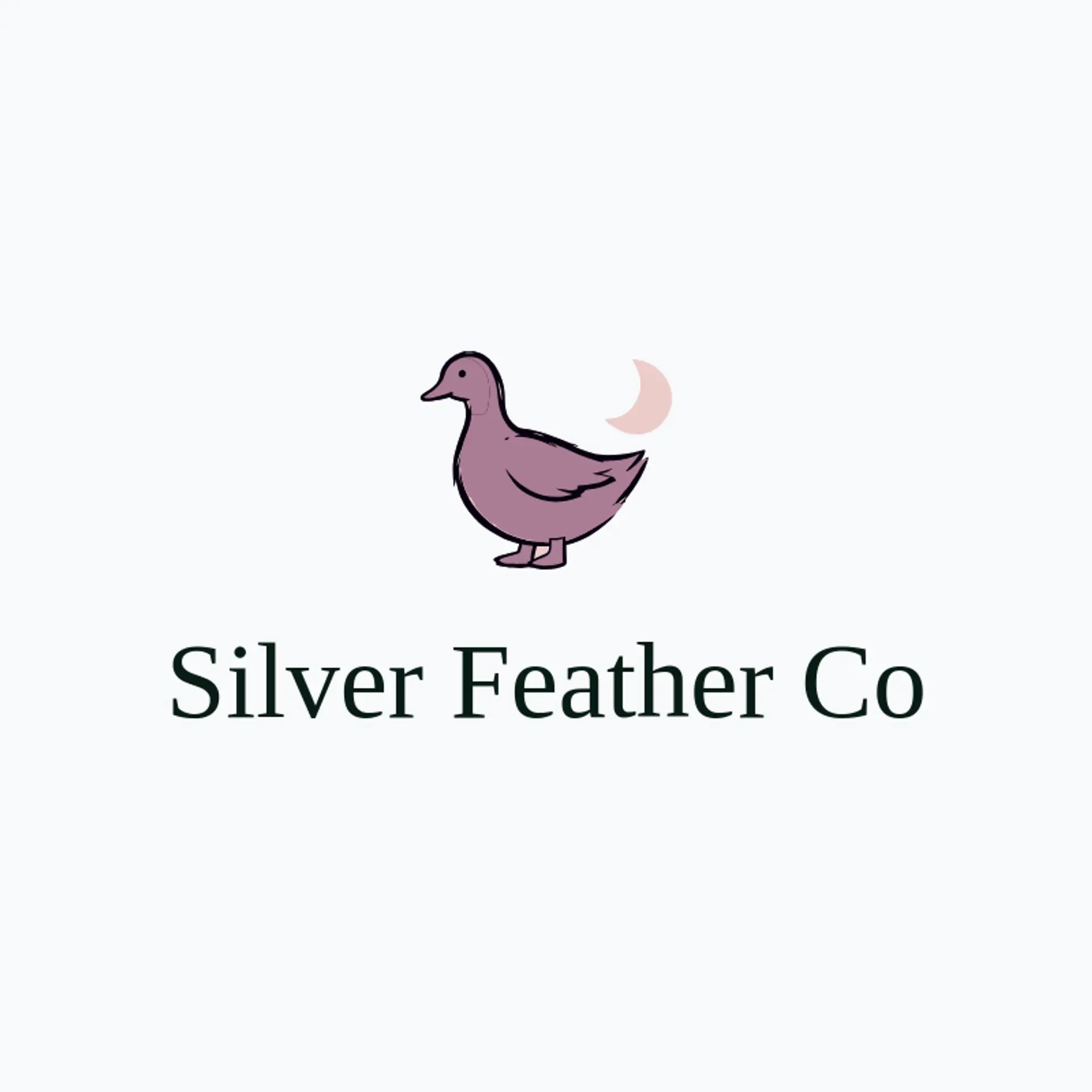 Silver Feather Co logo for goose