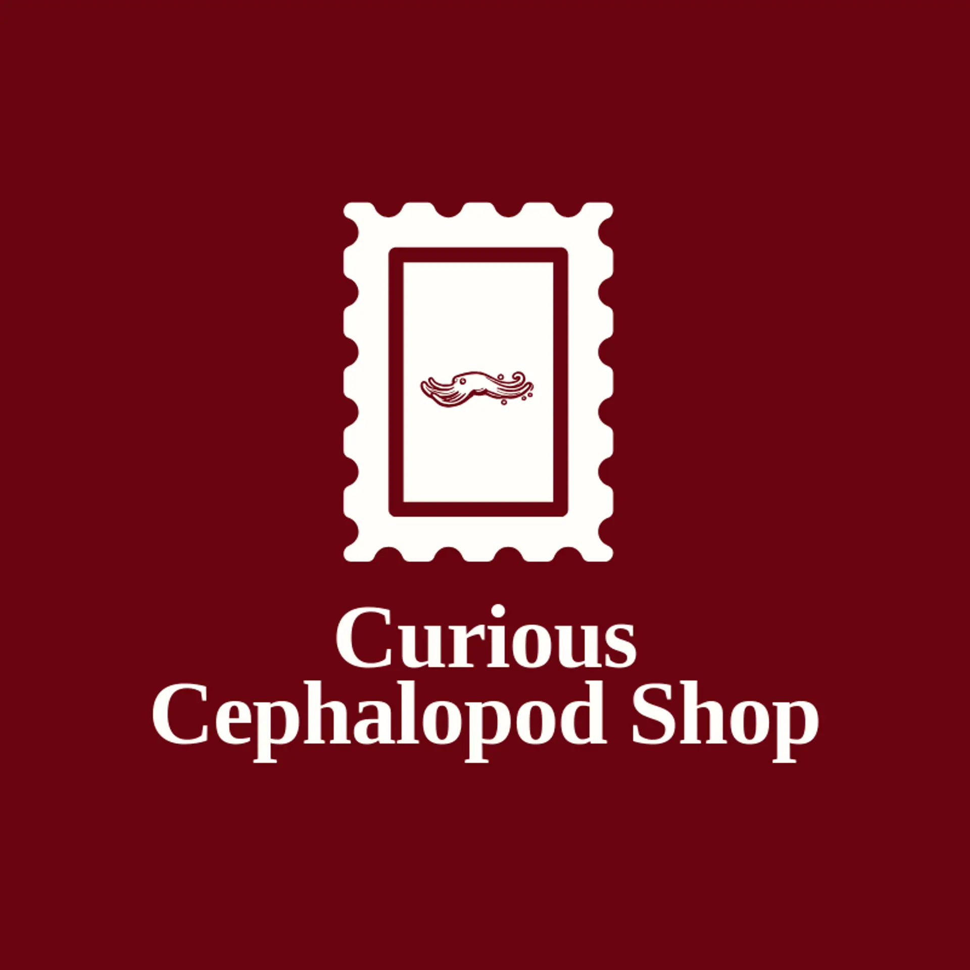 Curious Cephalopod Shop logo for squid