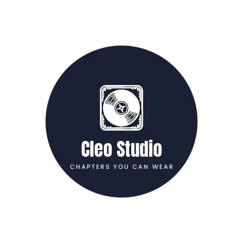 A vinyl record in a circle, a music blog logo in a black ink style