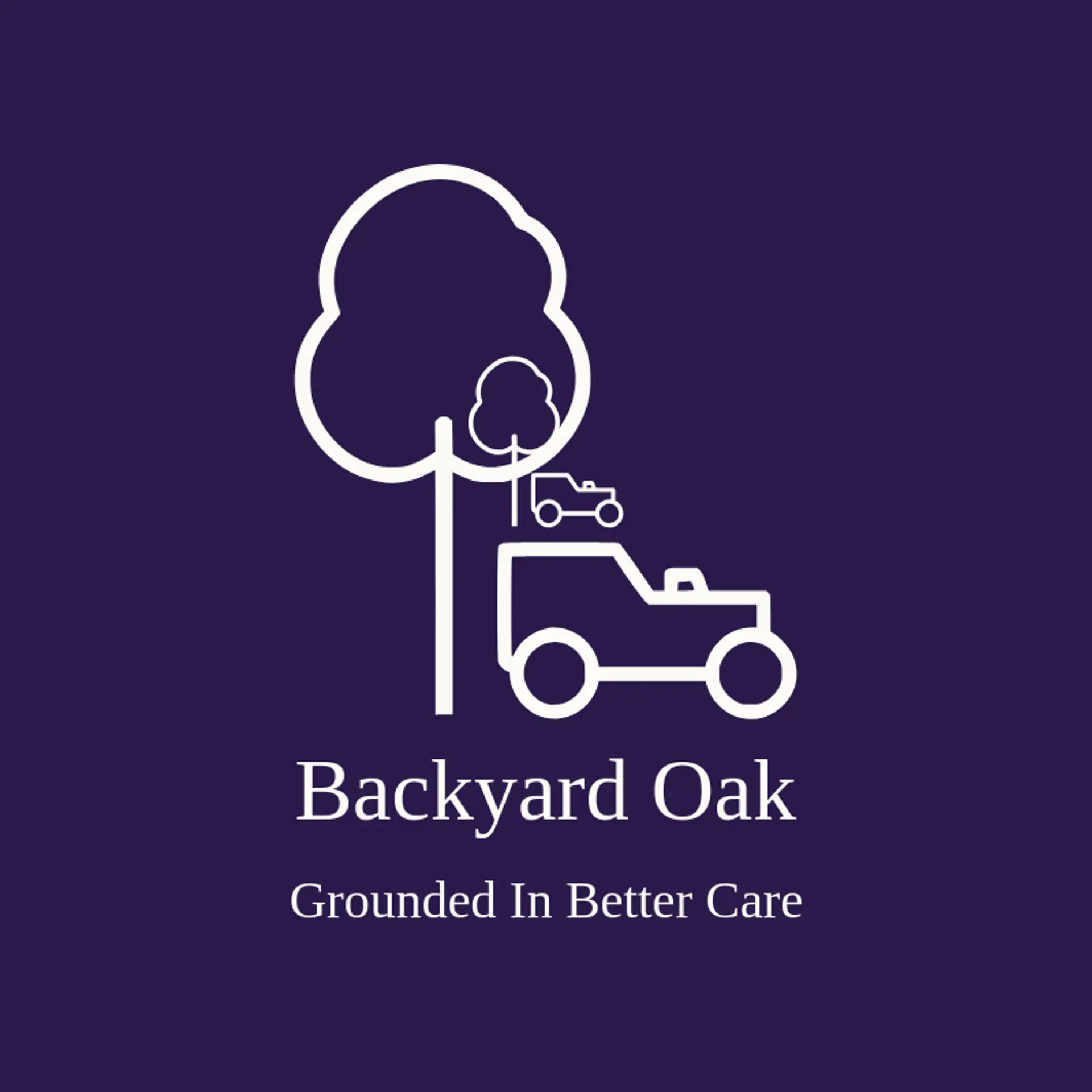 Backyard Oak logo for lawn mower