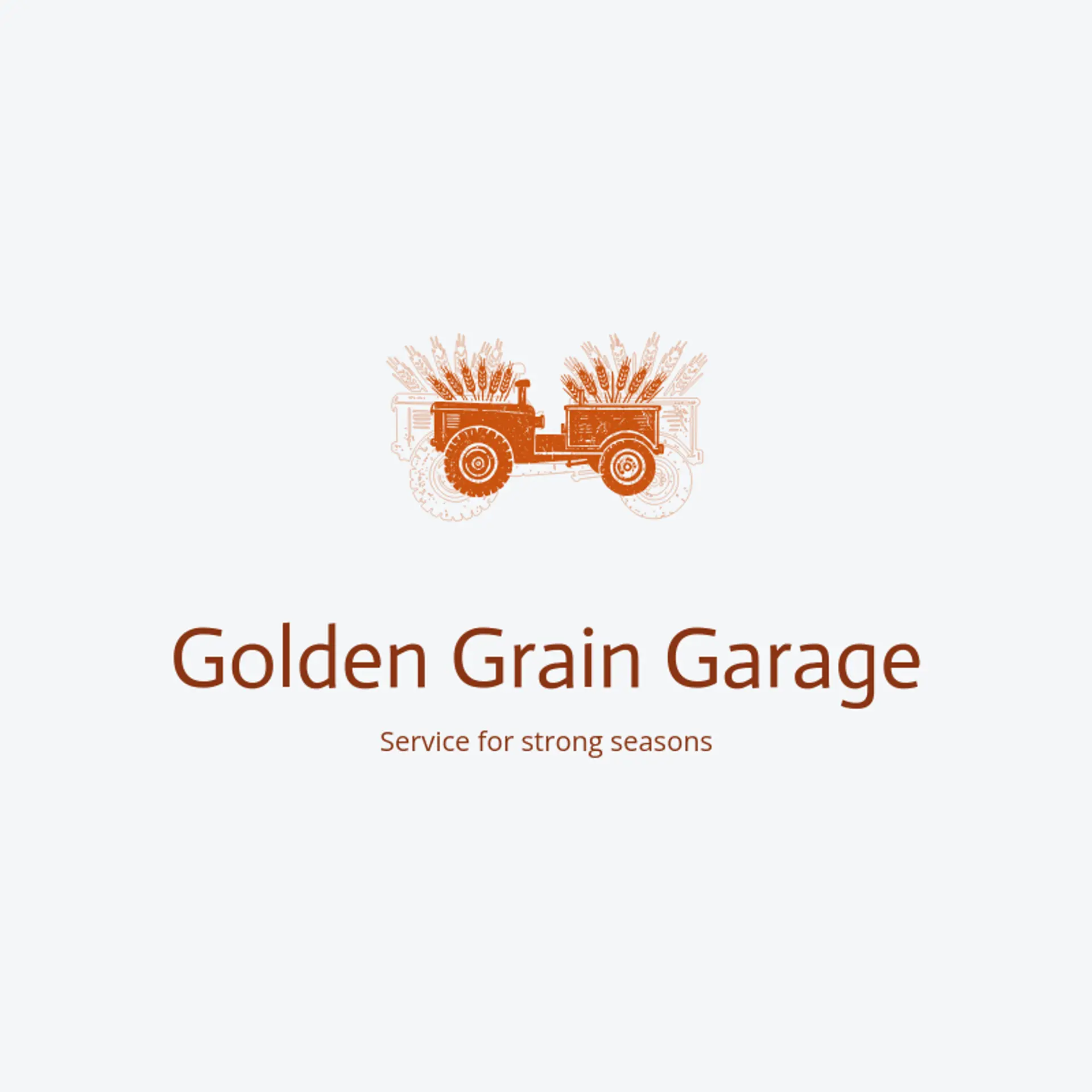 Golden Grain Garage logo for tractor